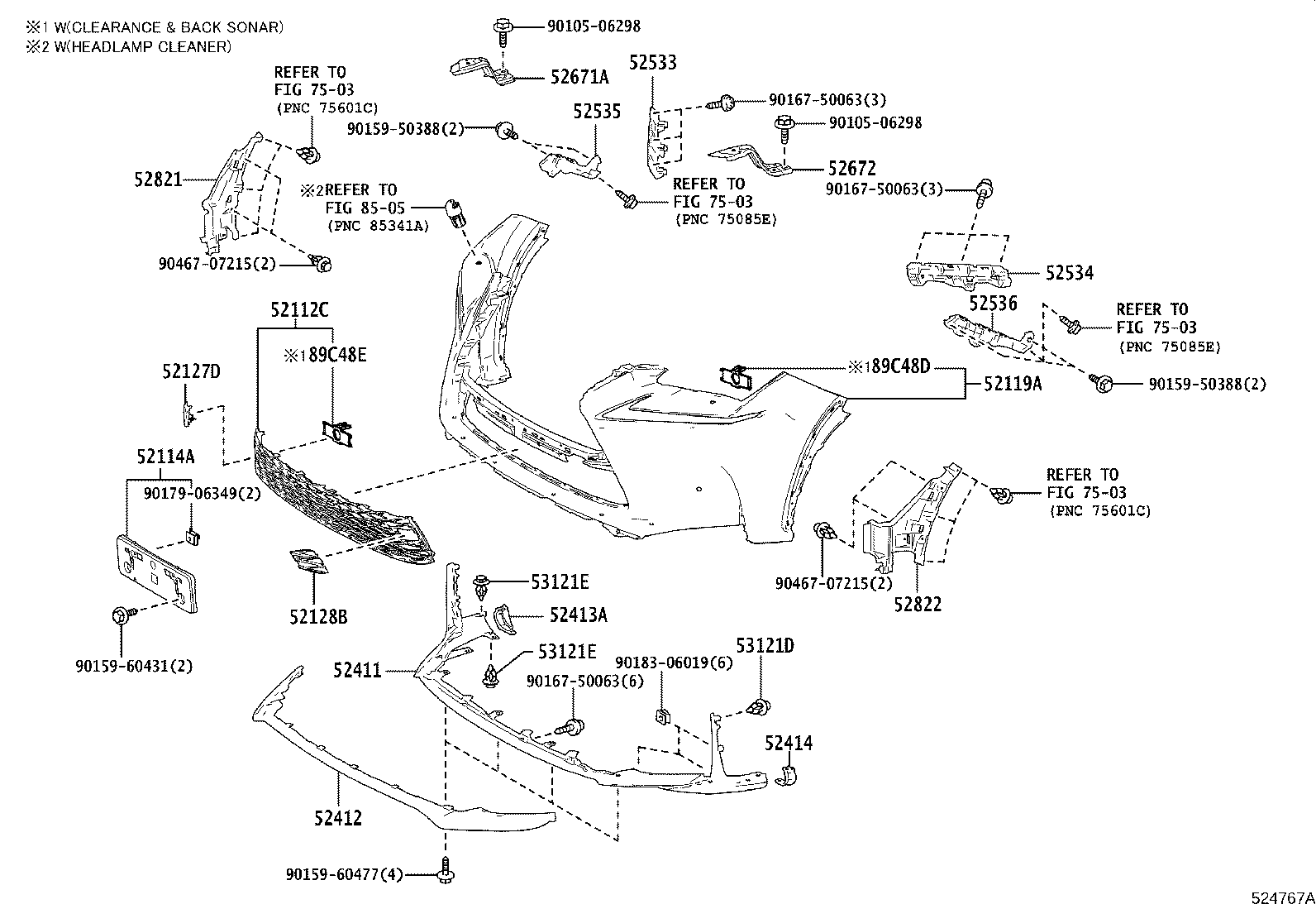 52102-78030 EXTENSION, FRONT BUMPER product image