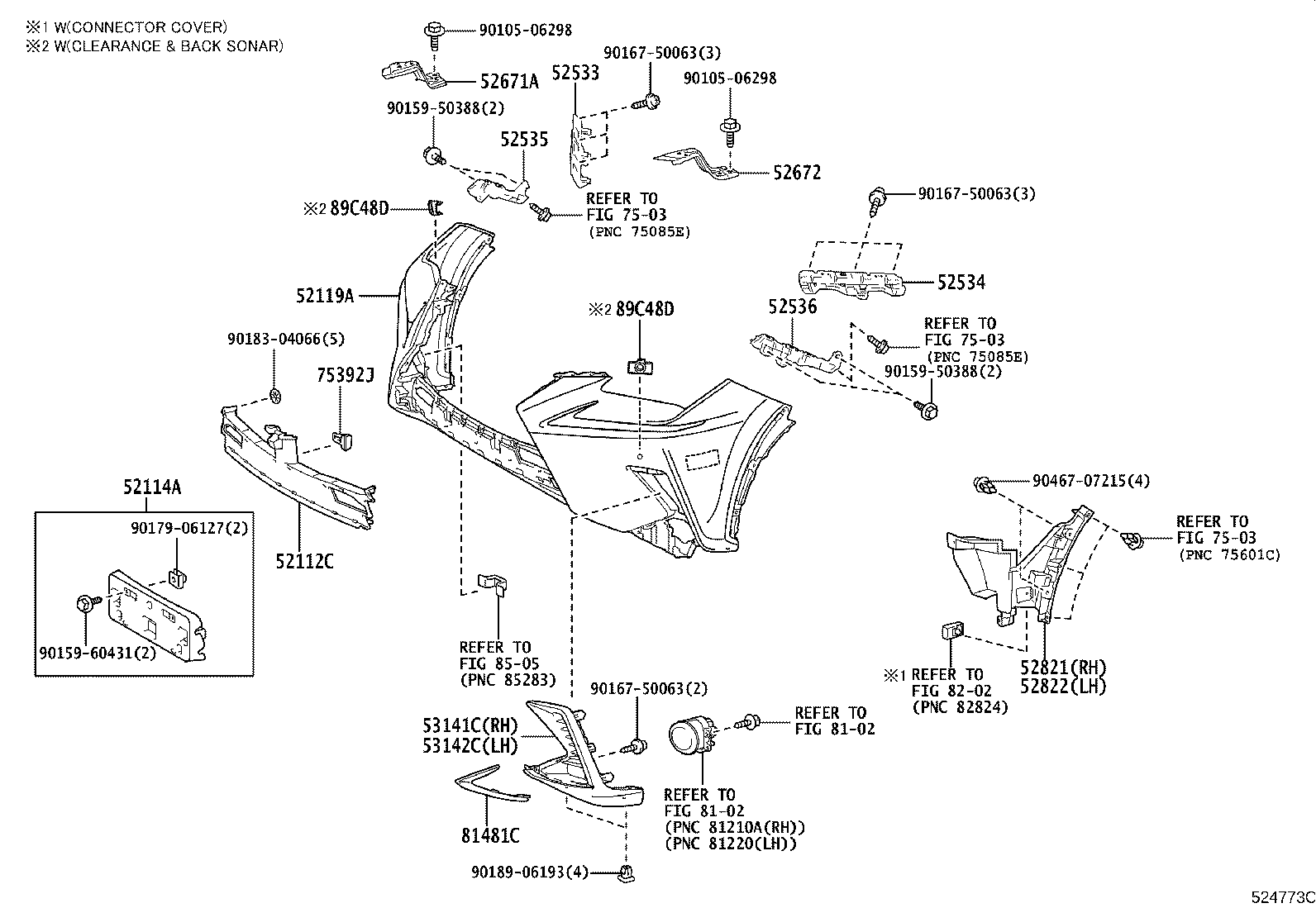 52102-78050 EXTENSION, FRONT BUMPER product image