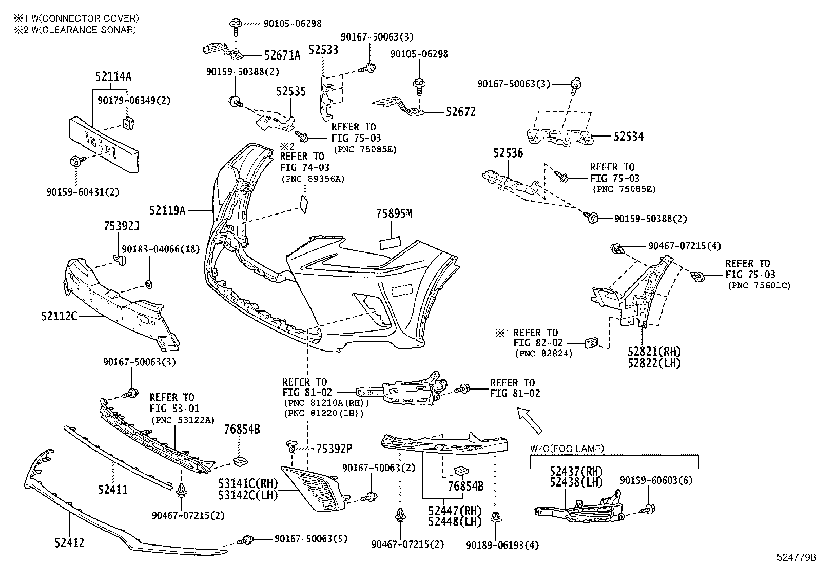 52102-78030 EXTENSION, FRONT BUMPER product image