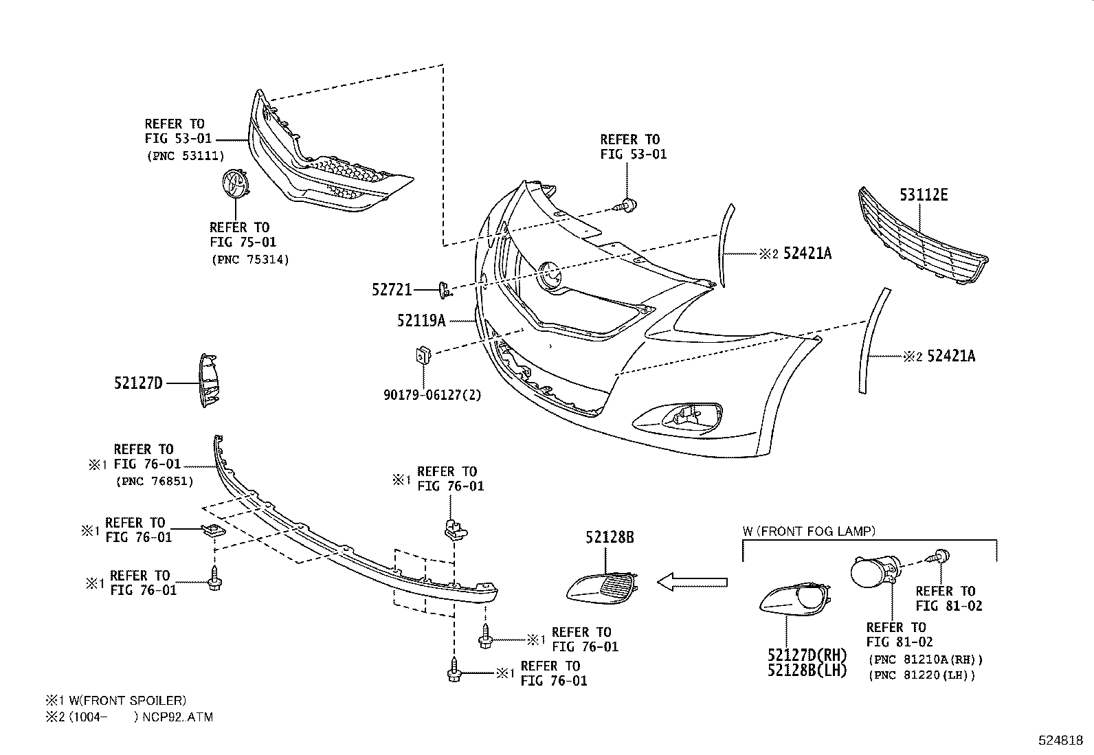 52128-0D200 COVER, FRONT BUMPER HOLE, LH product image