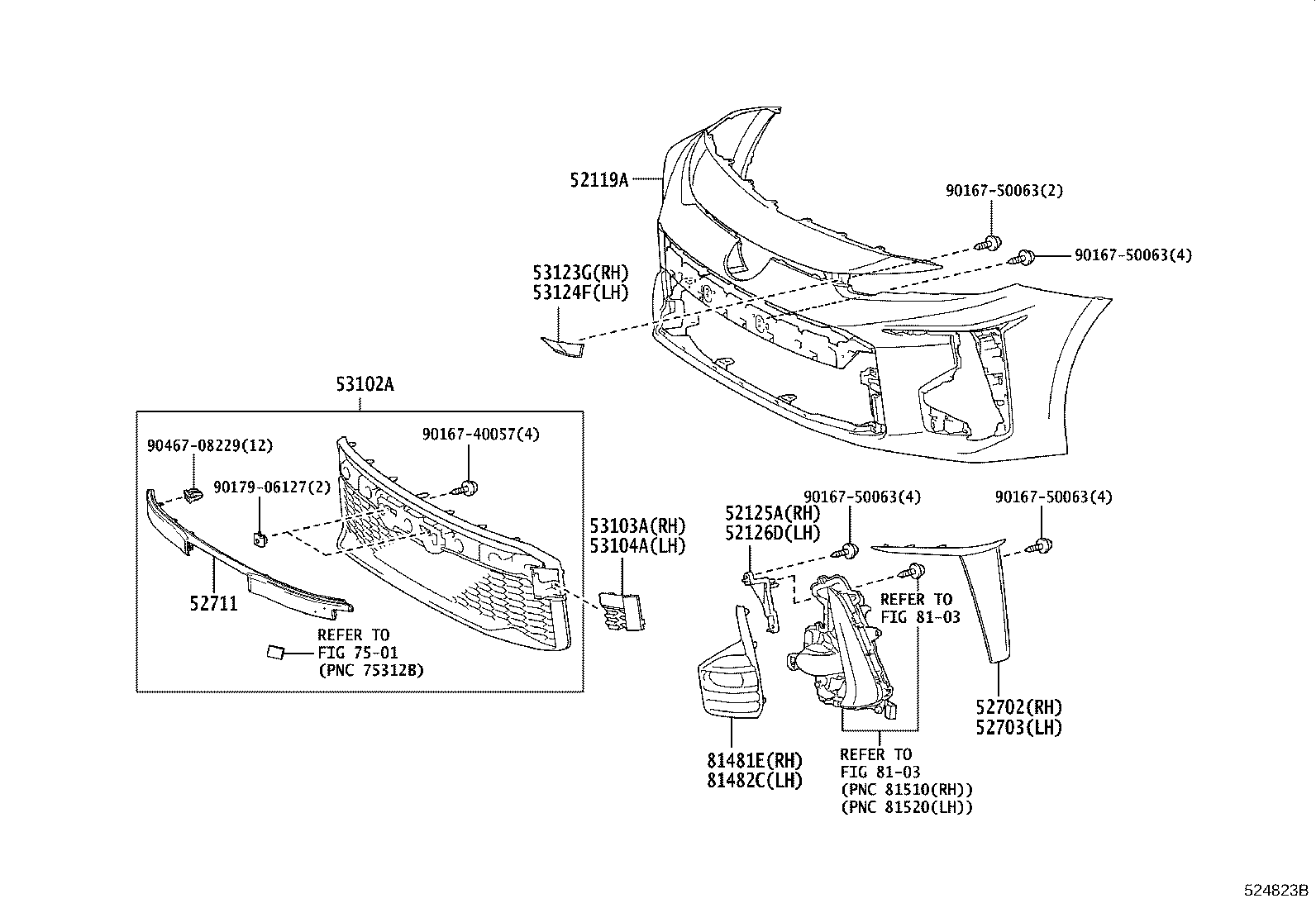 52112-47080-D0 EXTENSION, FRONT BUMPER, RH product image