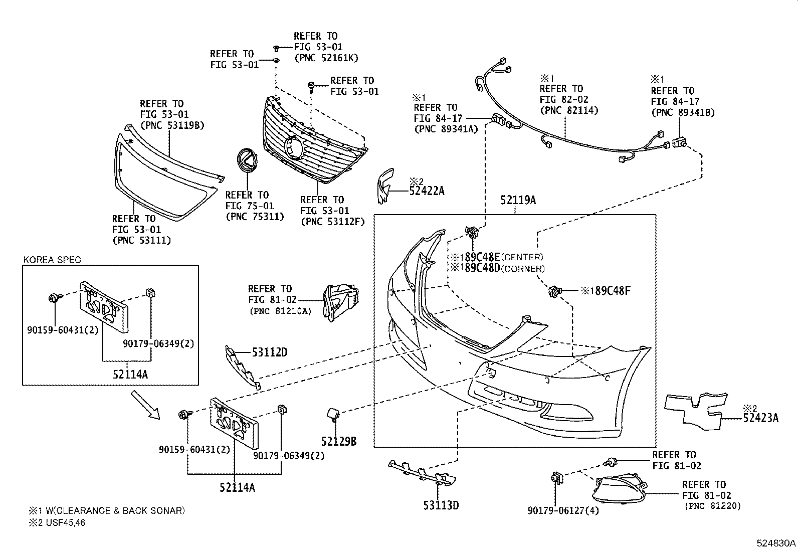 52114-50101-A2 BRACKET, FRONT BUMPER EXTENSION MOUNTING product image