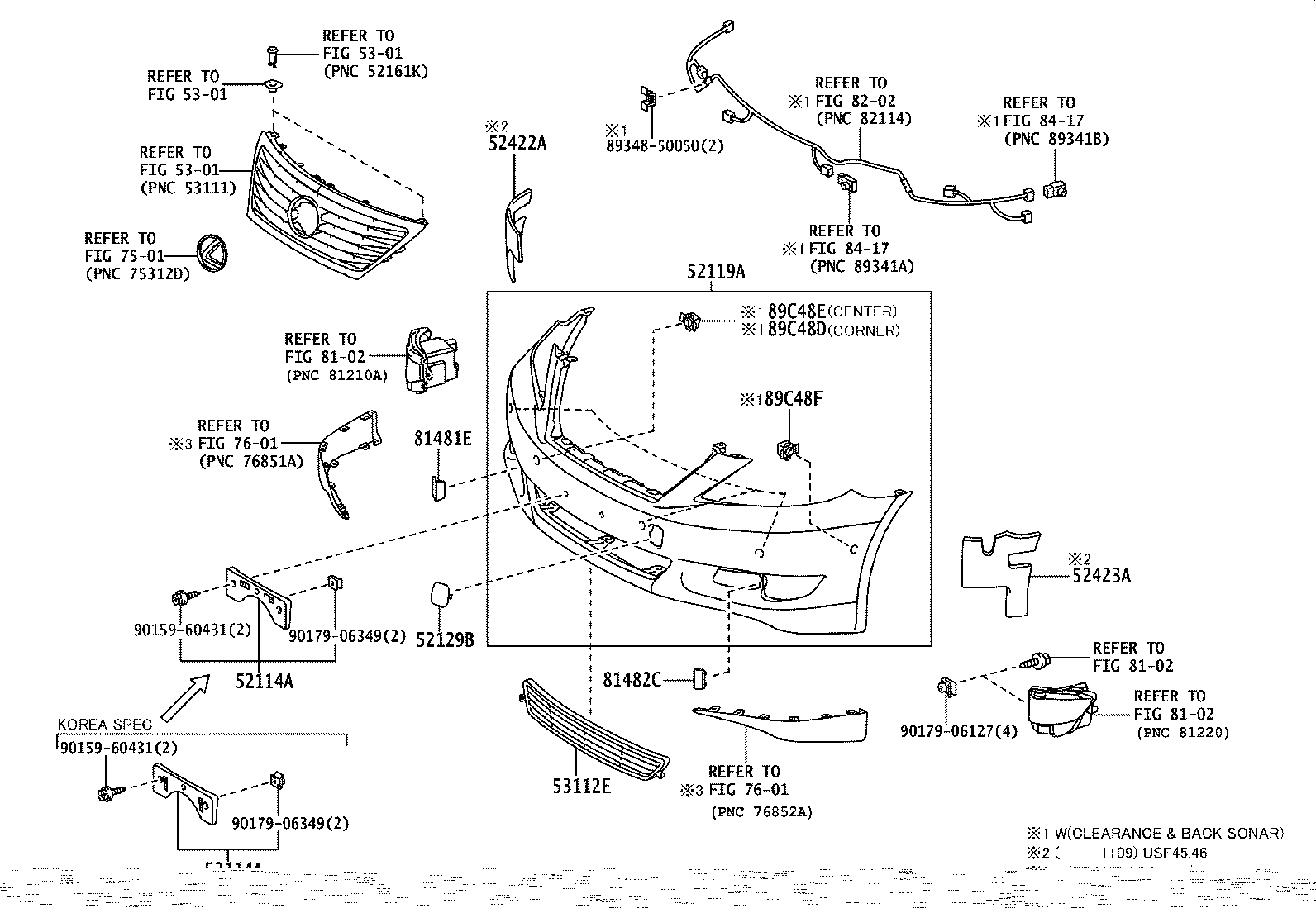 52114-50101-A2 BRACKET, FRONT BUMPER EXTENSION MOUNTING product image