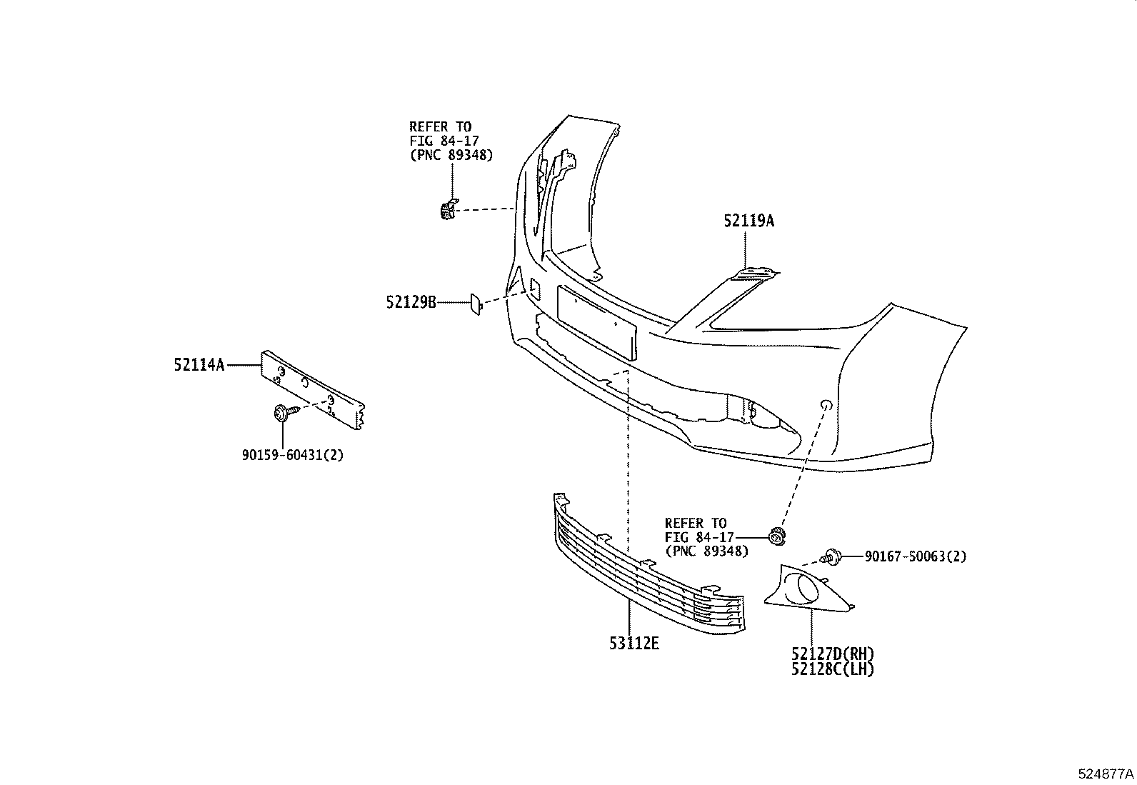 52611-06440 ABSORBER, FRONT BUMPER ENERGY product image