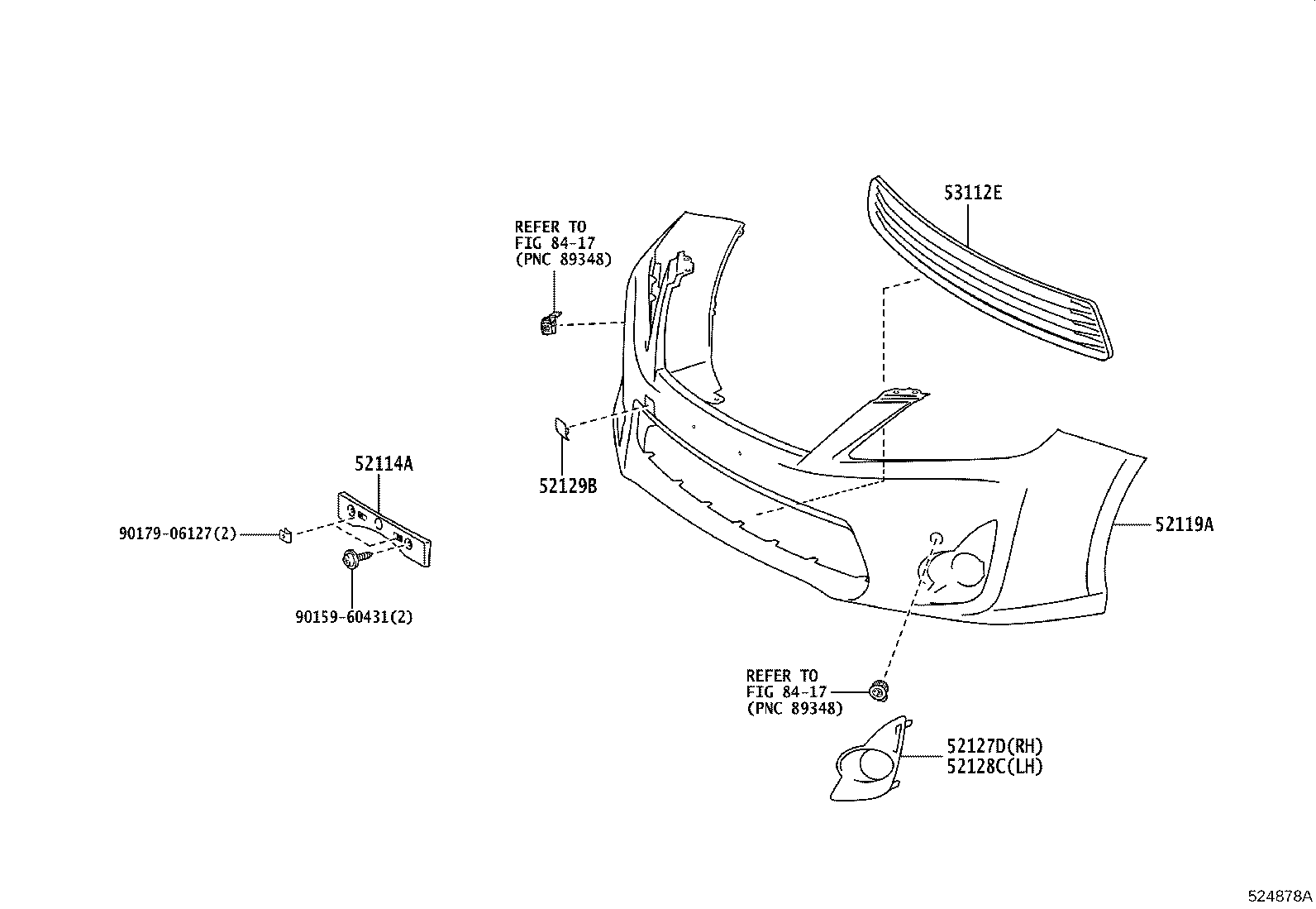 52611-06440 ABSORBER, FRONT BUMPER ENERGY product image