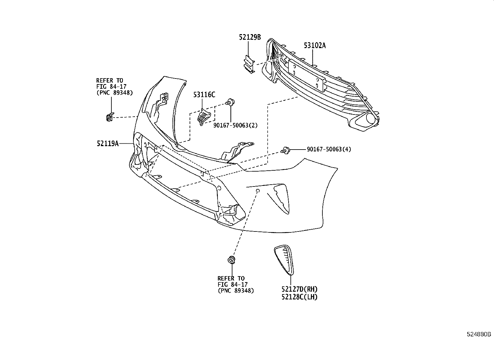 52611-06440 ABSORBER, FRONT BUMPER ENERGY product image