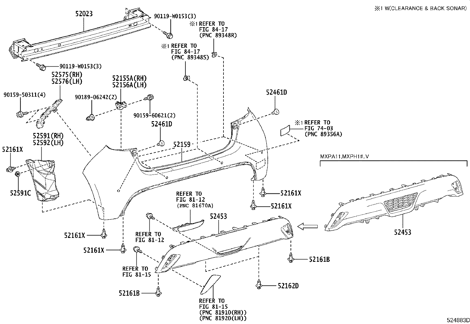 52155-K0010 SUPPORT, REAR BUMPER SIDE, RH product image