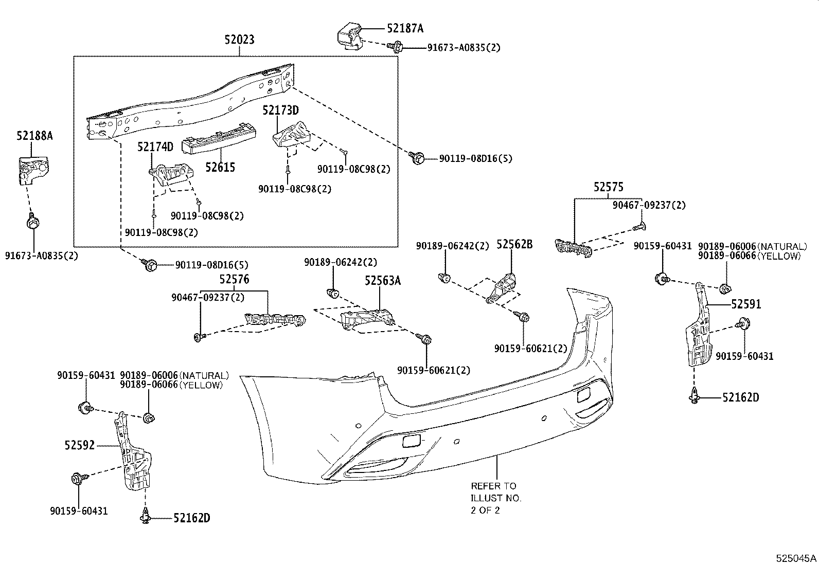 52169-62050 COVER, REAR BUMPER, LOWER product image