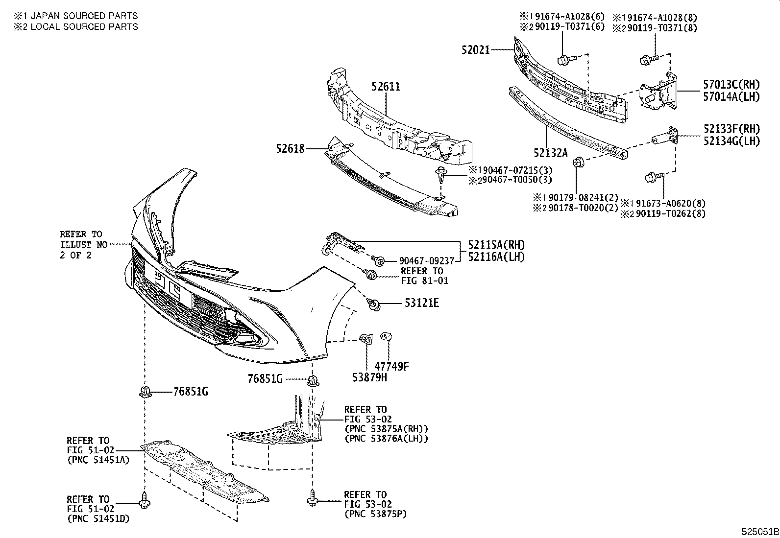 57014-02210 BRACKET SUB-ASSY, FRONT SIDE MEMBER, LH product image