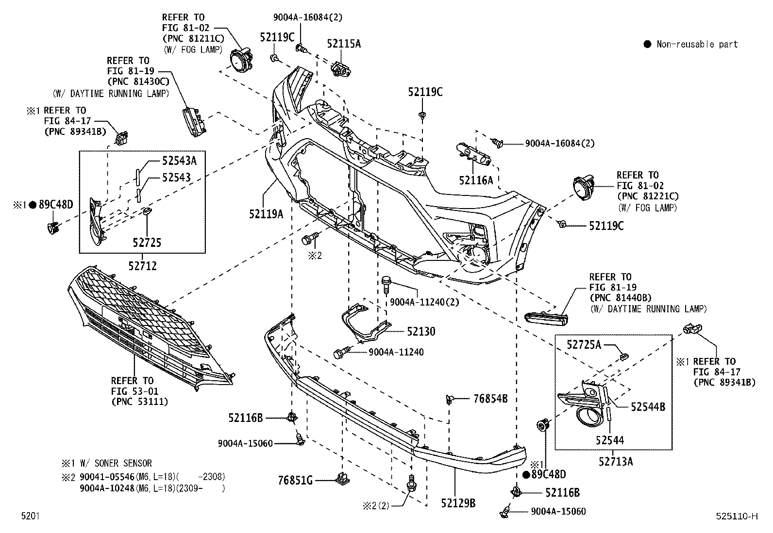 52116-BZ230 SUPPORT, FRONT BUMPER SIDE, LH product image