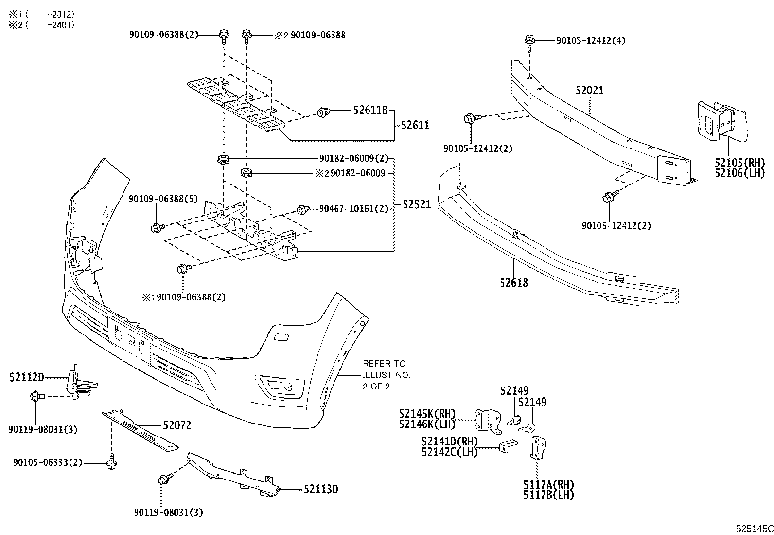 52115-60280 SUPPORT, FRONT BUMPER SIDE, RH product image