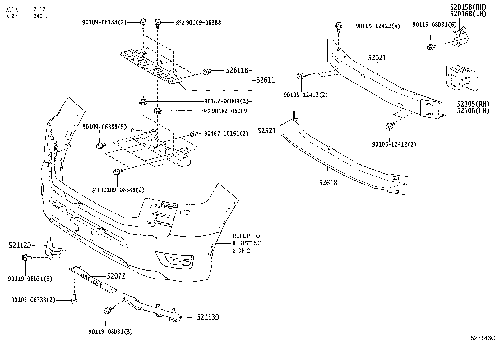 52115-60280 SUPPORT, FRONT BUMPER SIDE, RH product image