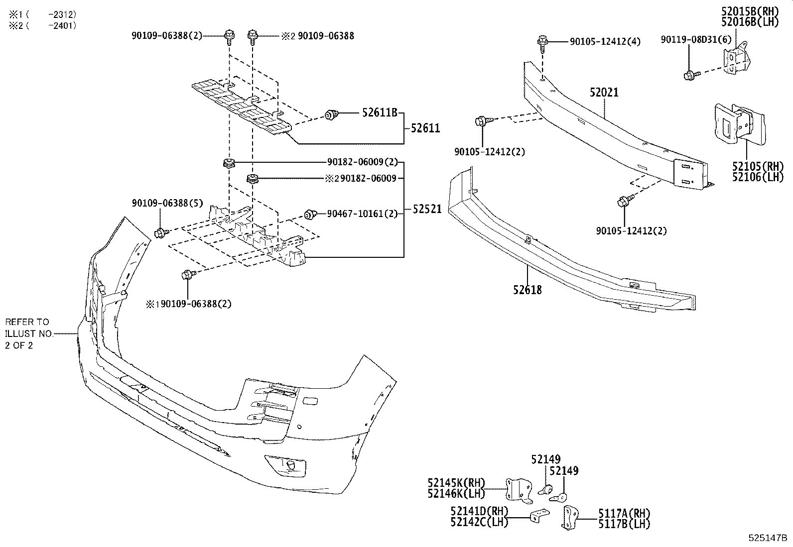 52115-60280 SUPPORT, FRONT BUMPER SIDE, RH product image