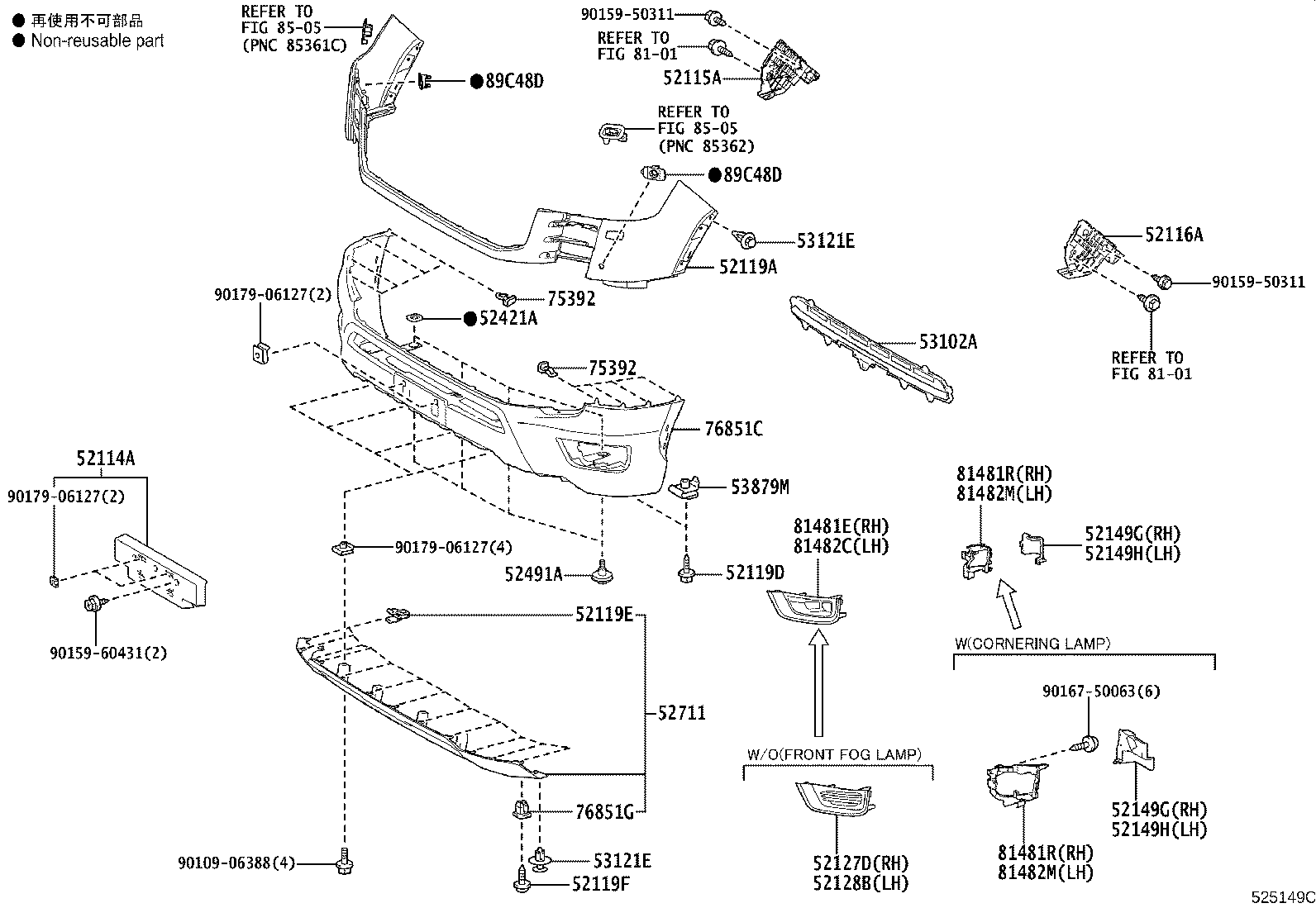 52115-60280 SUPPORT, FRONT BUMPER SIDE, RH product image