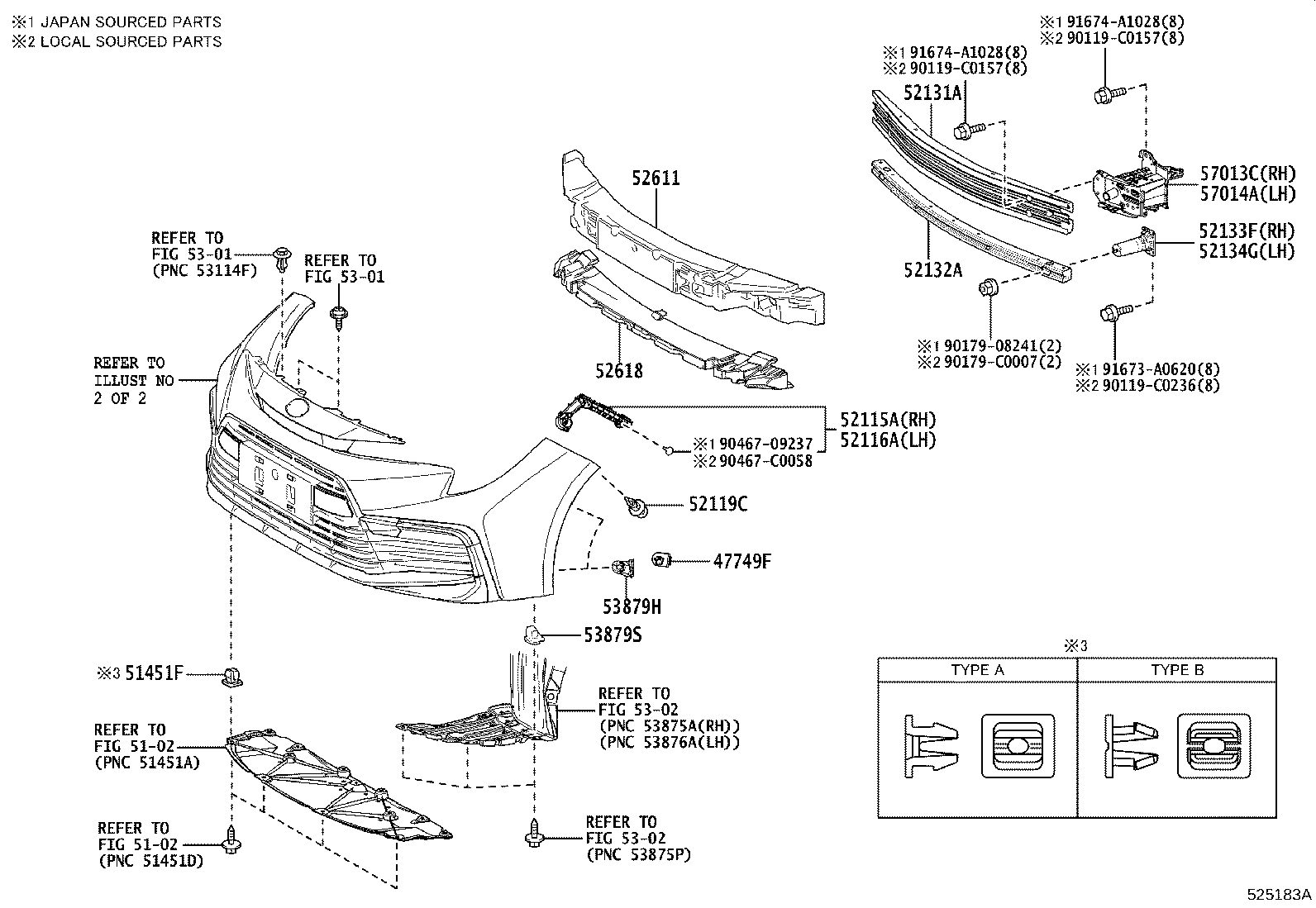 52112-02150 EXTENSION, FRONT BUMPER, RH product image