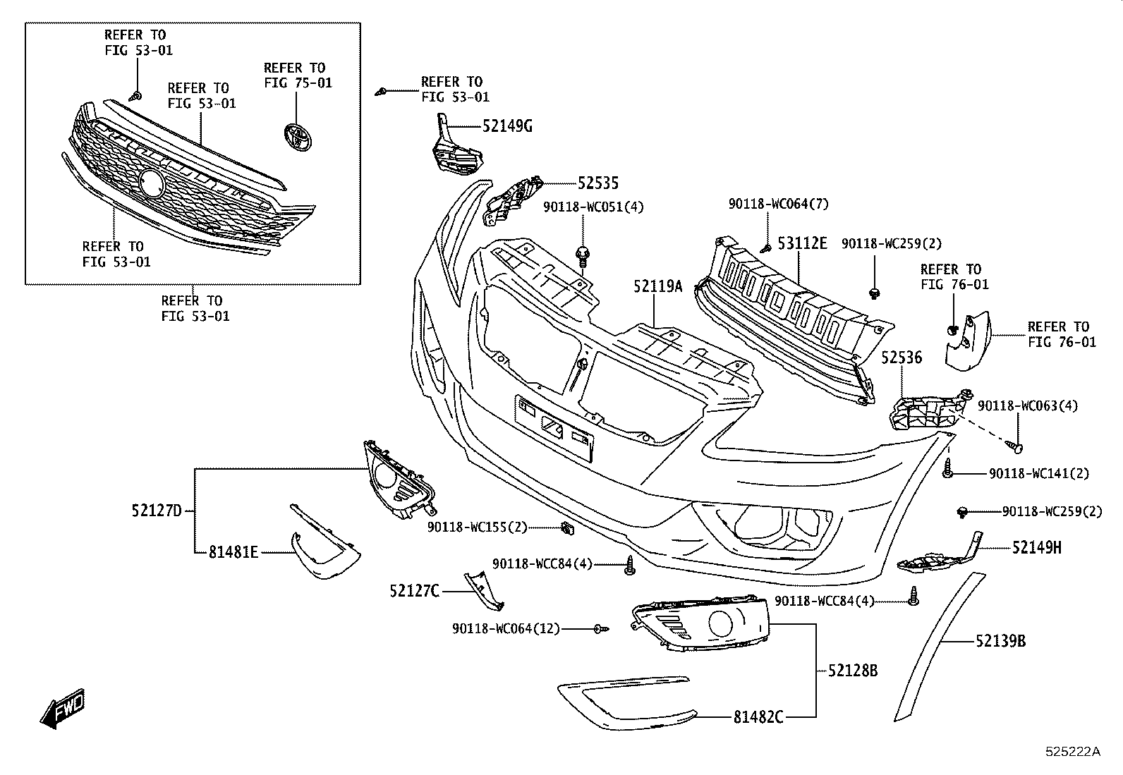 81481-WC005 COVER, FOG LAMP, RH product image