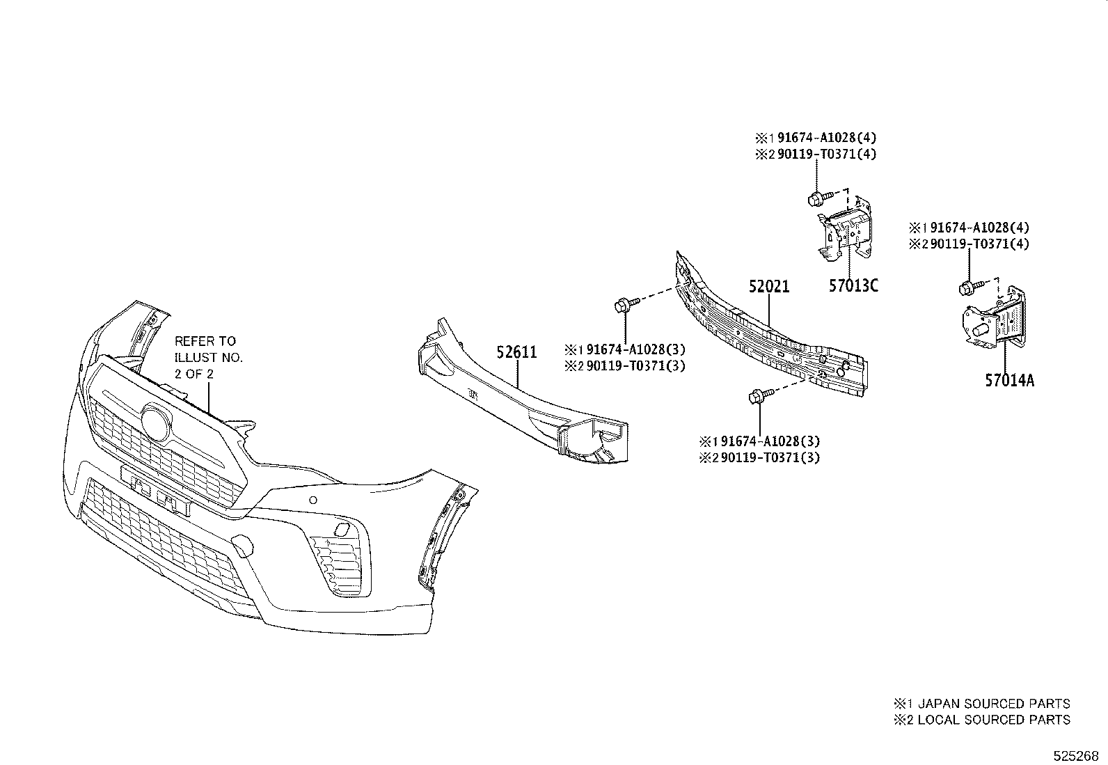 52112-0A900 EXTENSION, FRONT BUMPER, RH product image
