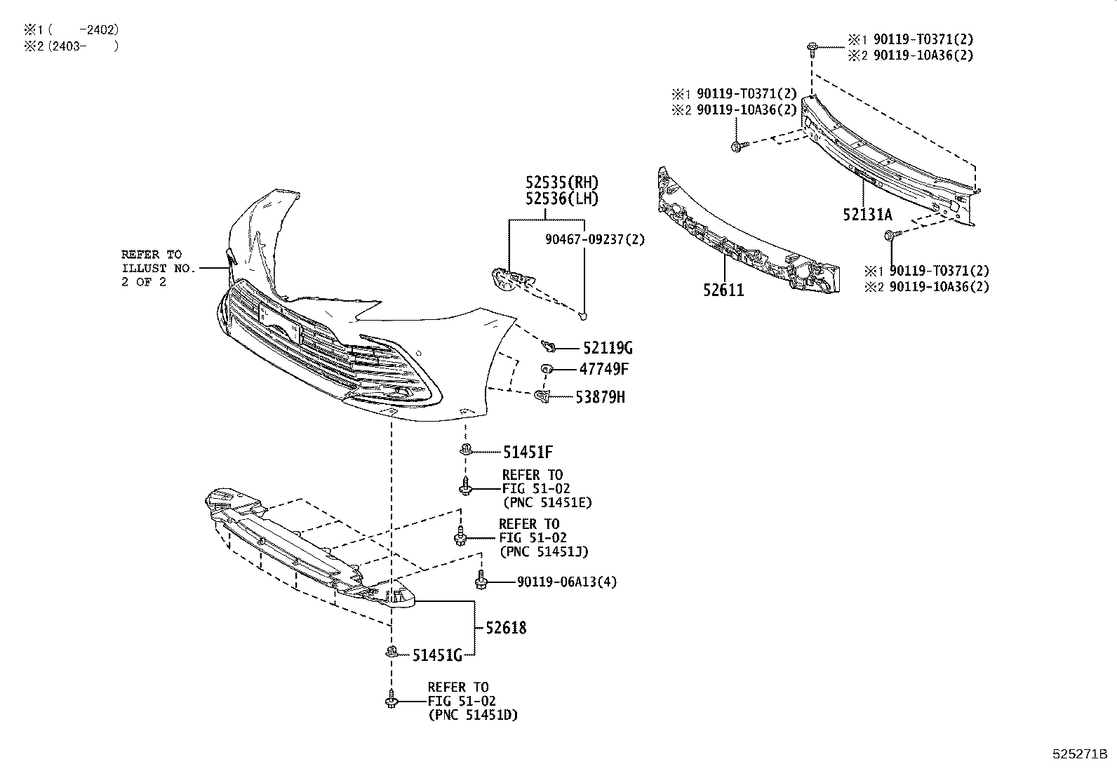 52114-06460 BRACKET, FRONT BUMPER EXTENSION MOUNTING product image