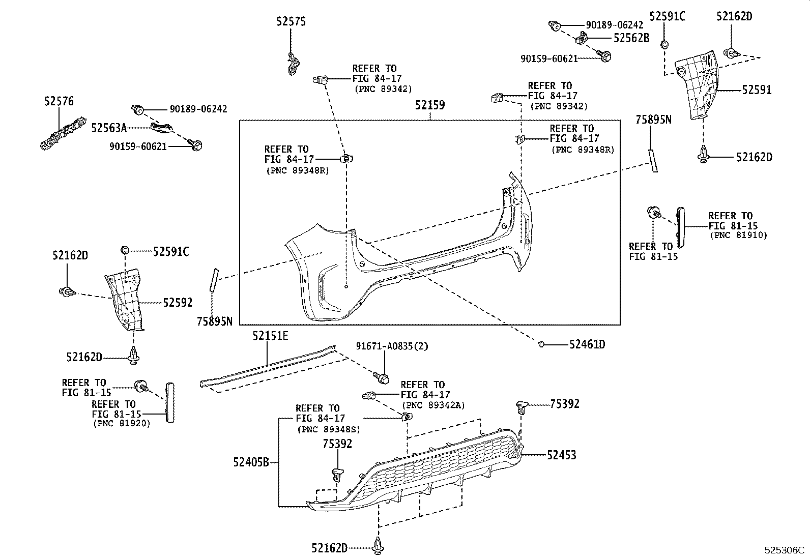 52906-52010 SEAL, REAR BUMPER SIDE, LH product image