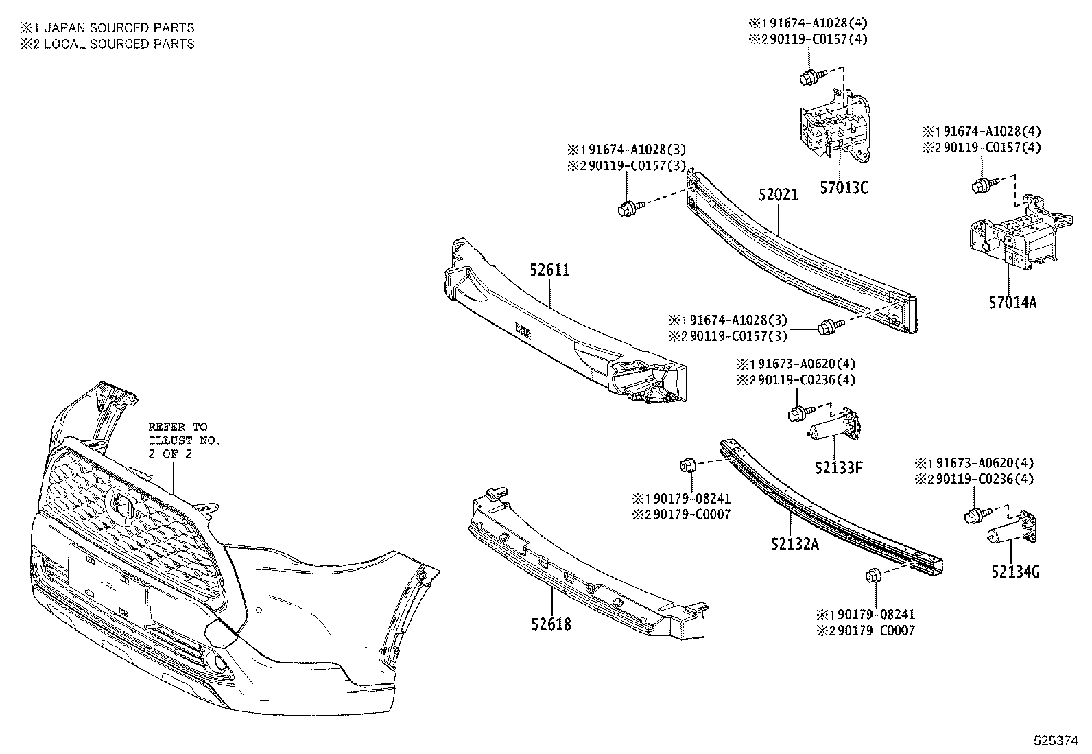 52112-0A910 EXTENSION, FRONT BUMPER, RH product image