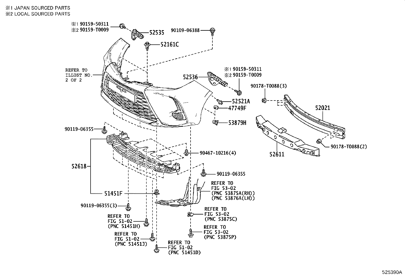 52127-0DC20 COVER, FRONT BUMPER HOLE, RH product image