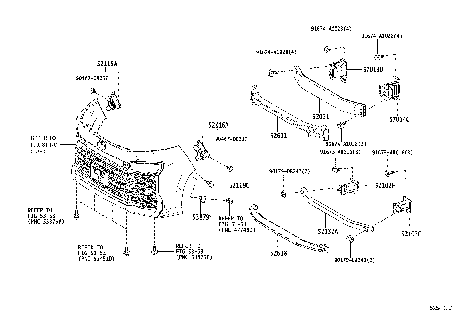 52112-V1040-C1 EXTENSION, FRONT BUMPER, RH product image