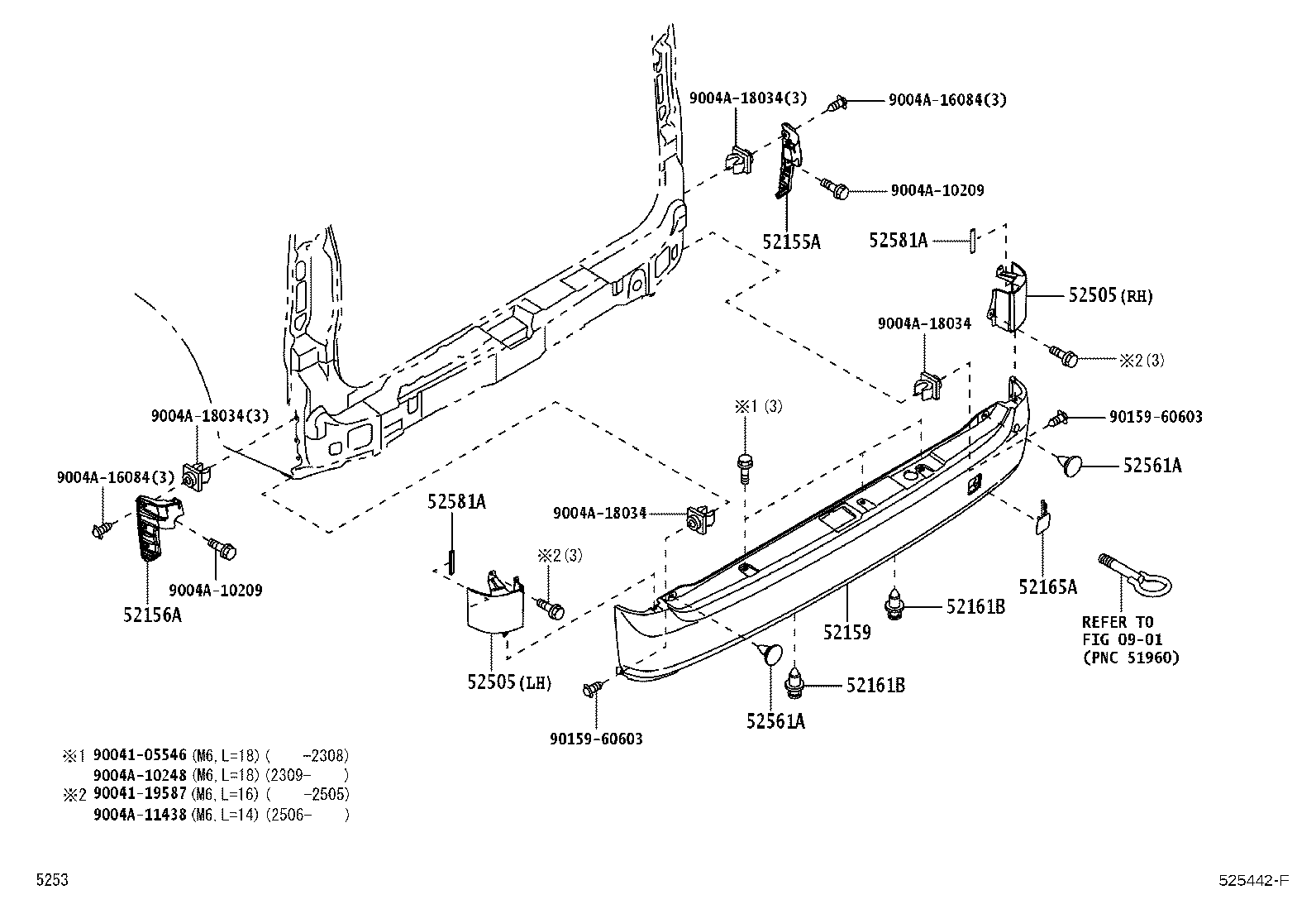 52155-BZ060 SUPPORT, REAR BUMPER SIDE, RH product image