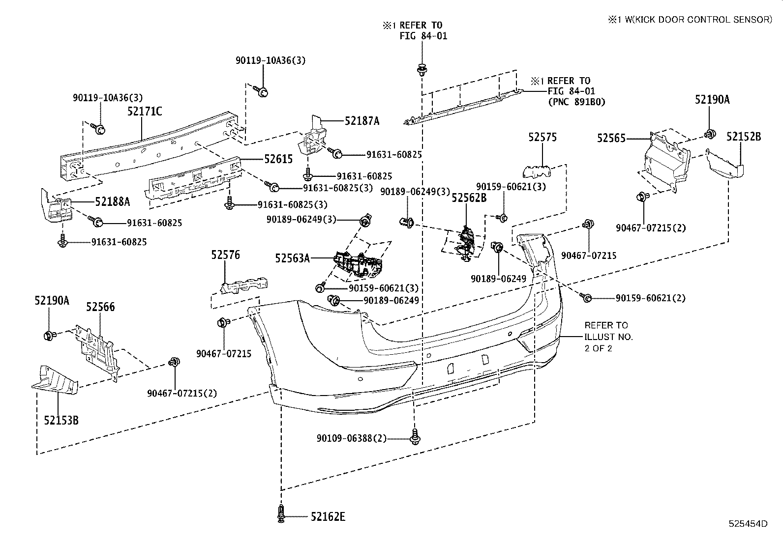 52116-30150 RETAINER, REAR BUMPER product image