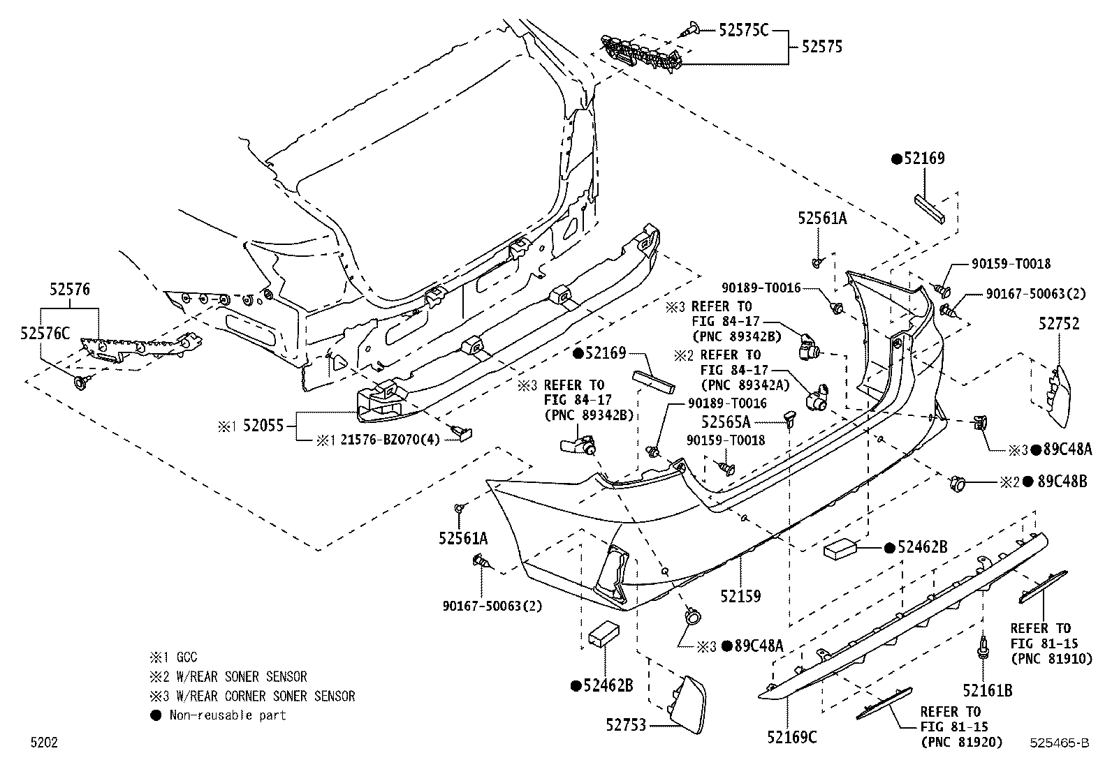 52169-BZ140 COVER, REAR BUMPER, LOWER product image