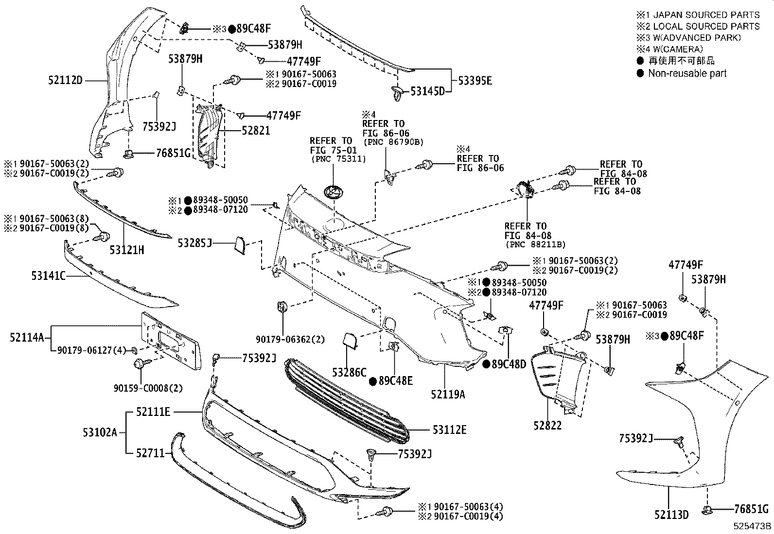 52114-0R150 BRACKET, FRONT BUMPER EXTENSION MOUNTING product image
