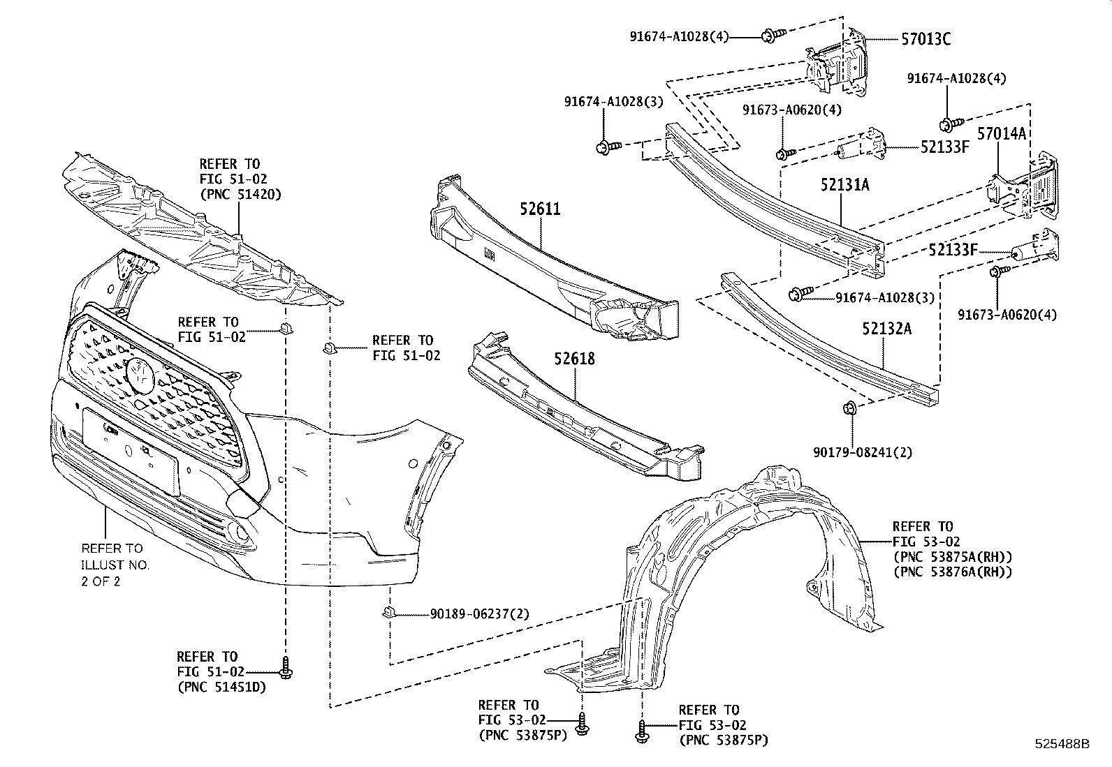 52112-16902 EXTENSION, FRONT BUMPER, RH product image