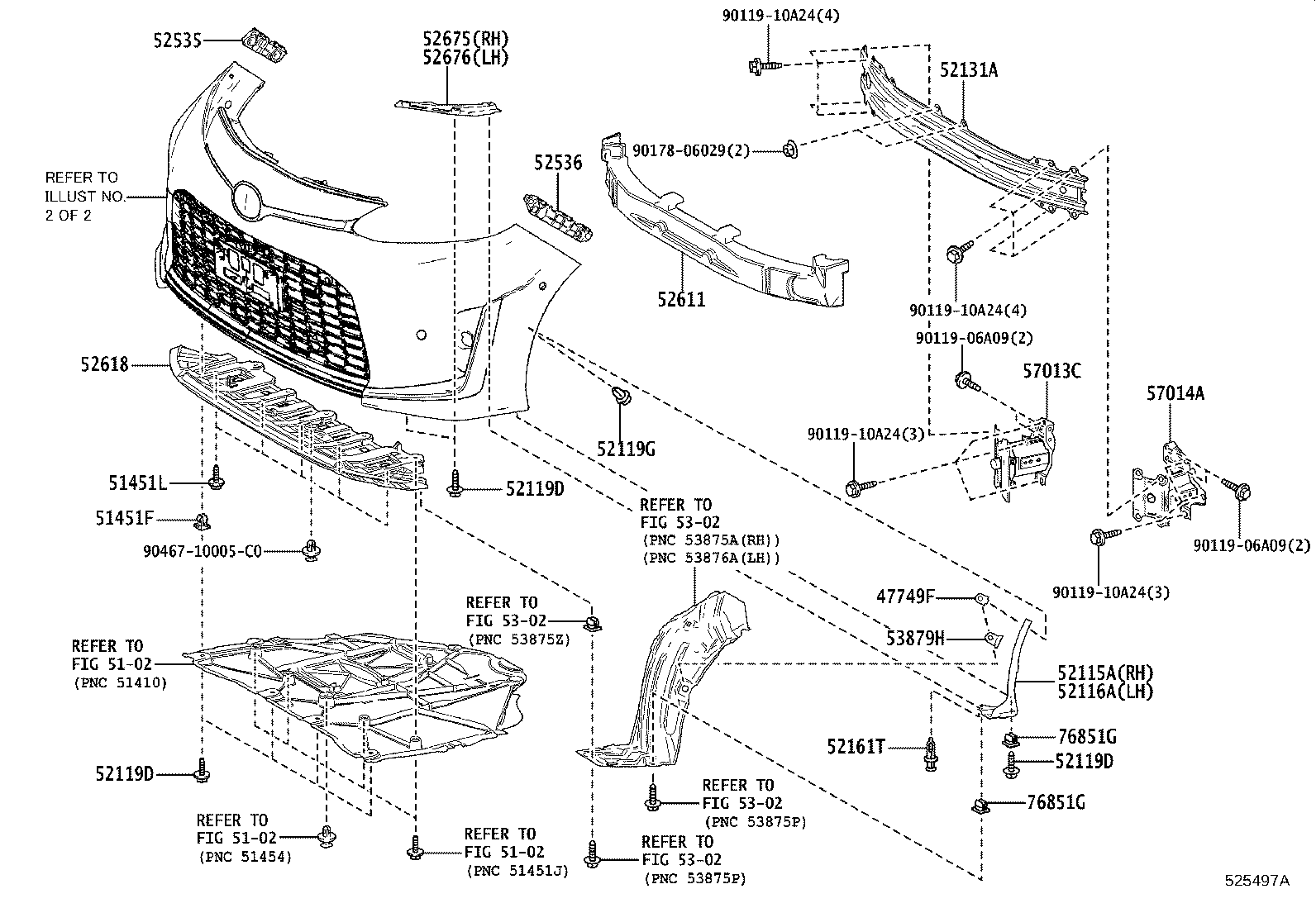 52112-52270 EXTENSION, FRONT BUMPER, RH product image