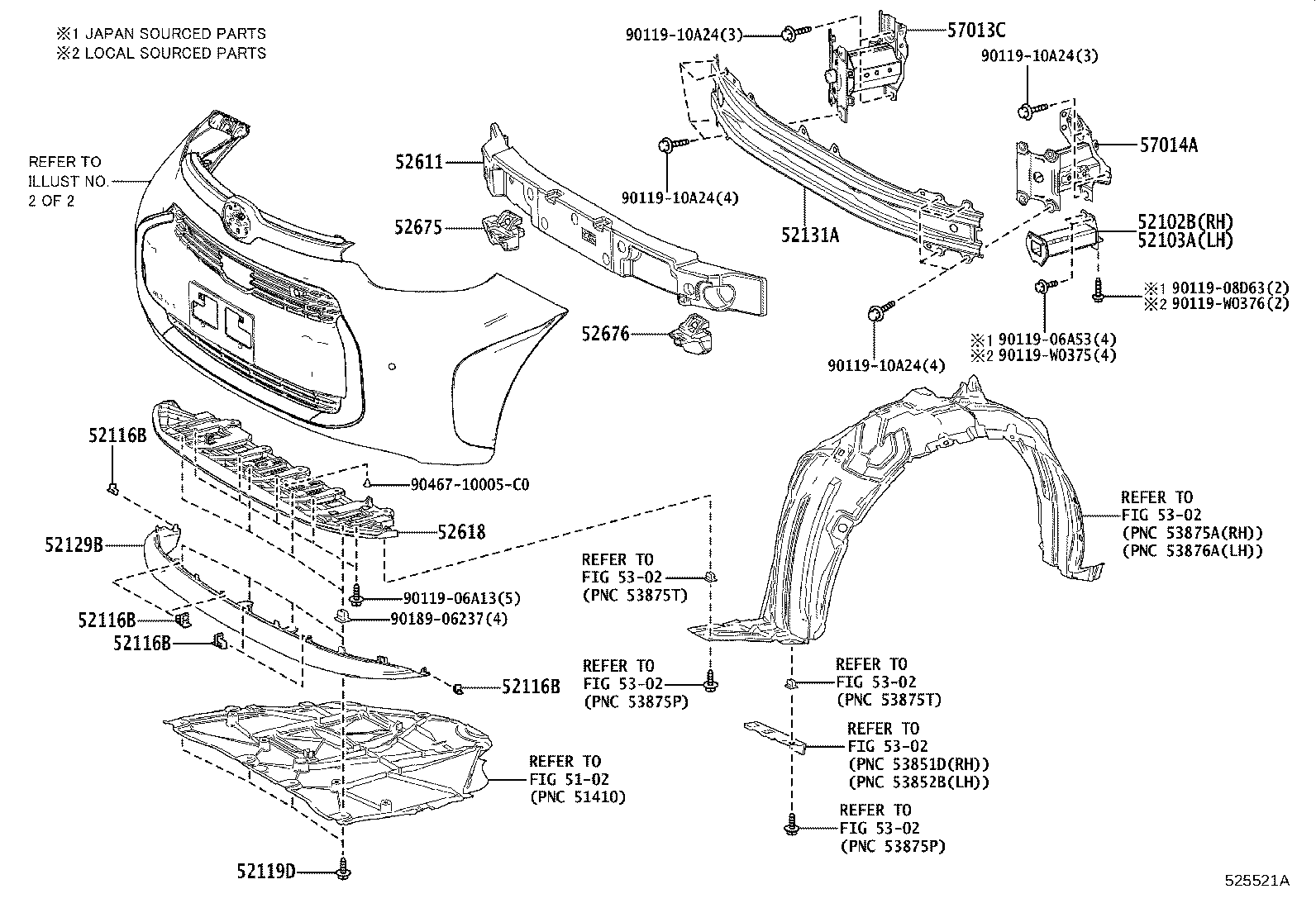 52611-52400 ABSORBER, FRONT BUMPER ENERGY product image