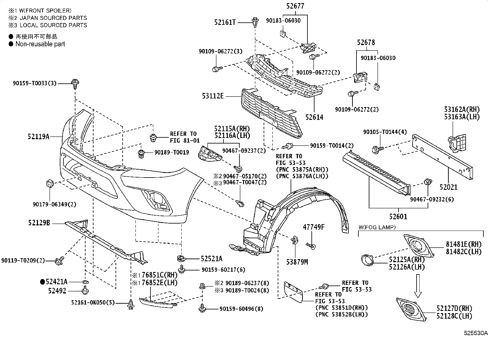 52102-YP010 BRACKET SUB-ASSY, FRONT BUMPER, RH product image