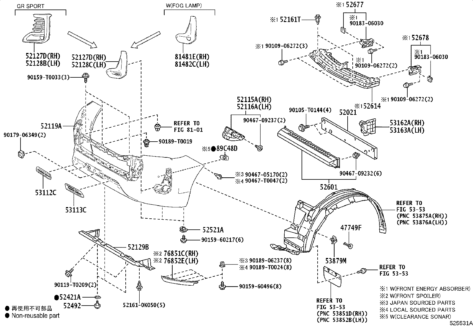 52102-YP010 BRACKET SUB-ASSY, FRONT BUMPER, RH product image