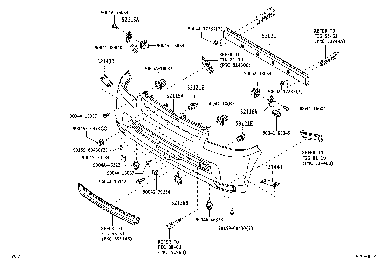52116-BZ280 SUPPORT, FRONT BUMPER SIDE, LH product image