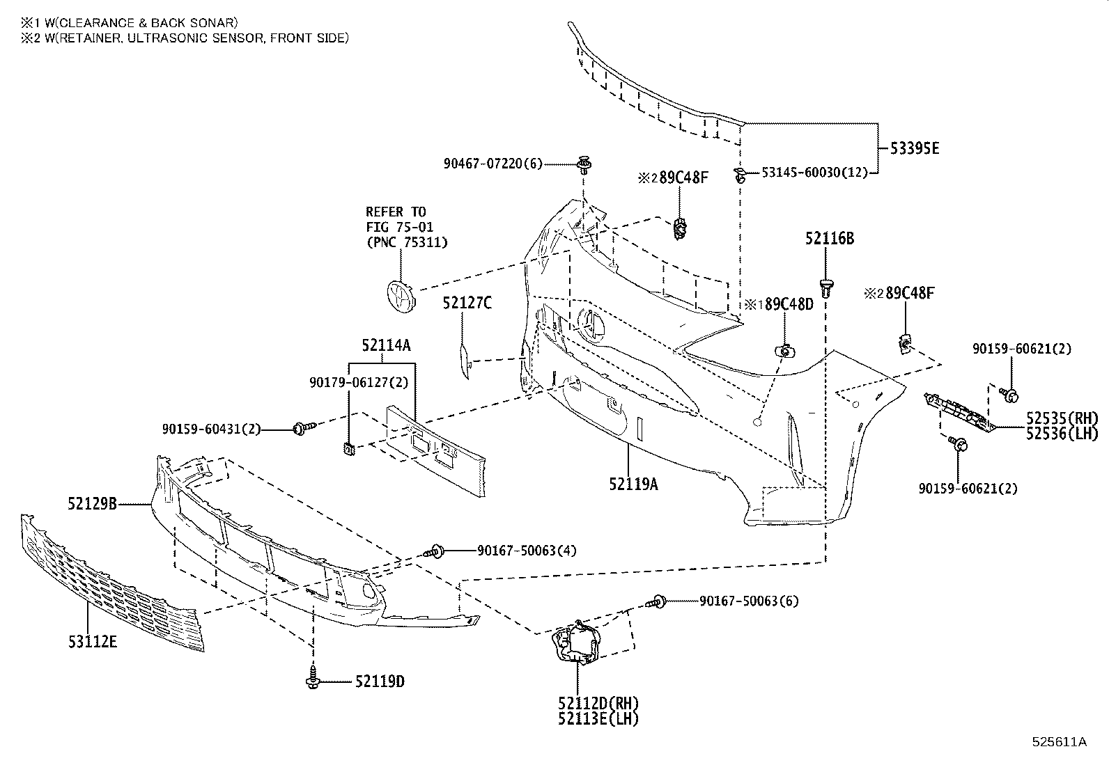 52114-0D021 BRACKET, FRONT BUMPER EXTENSION MOUNTING product image