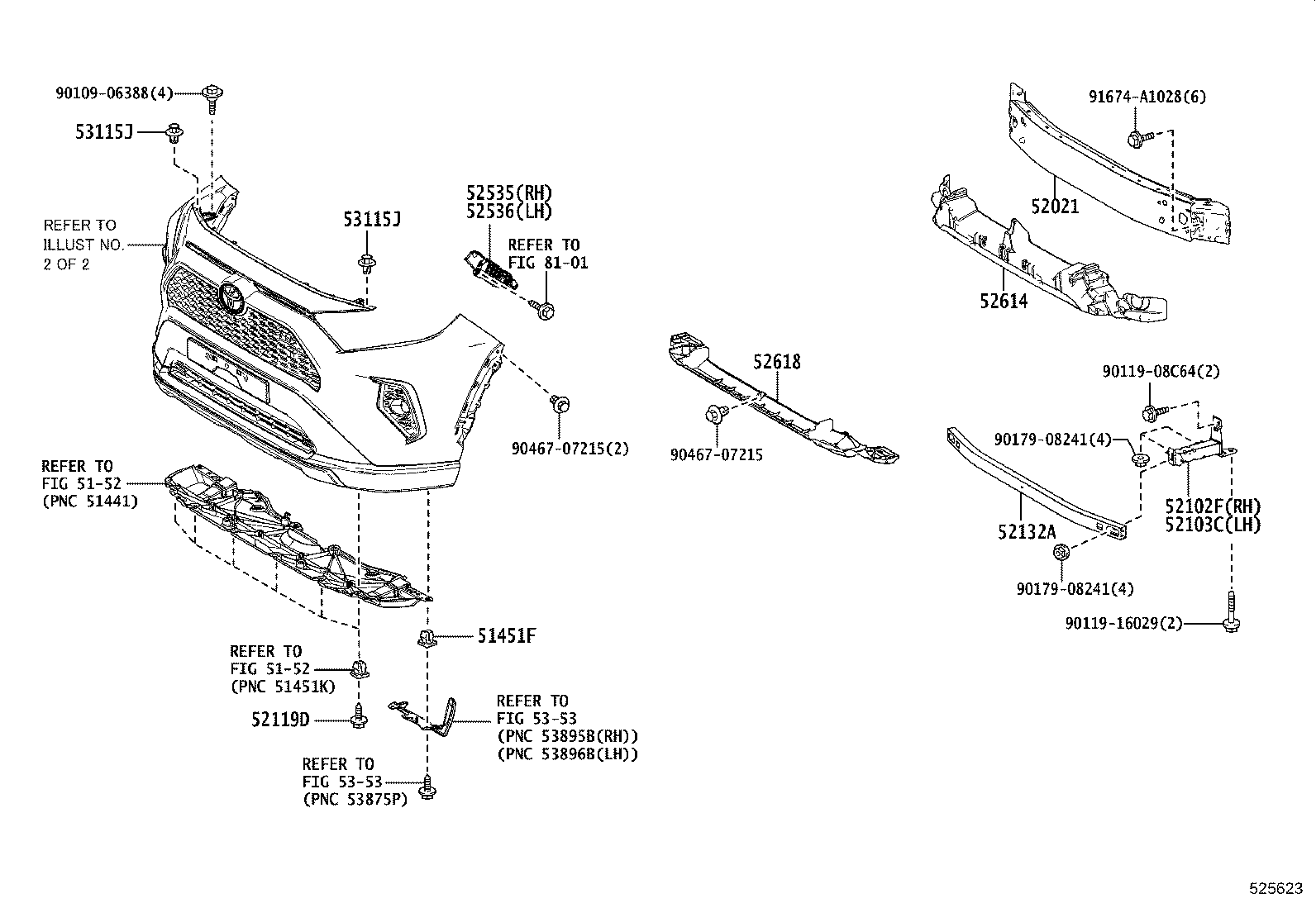 52030-42090 COVER, FRONT BUMPER HOLE, RH product image