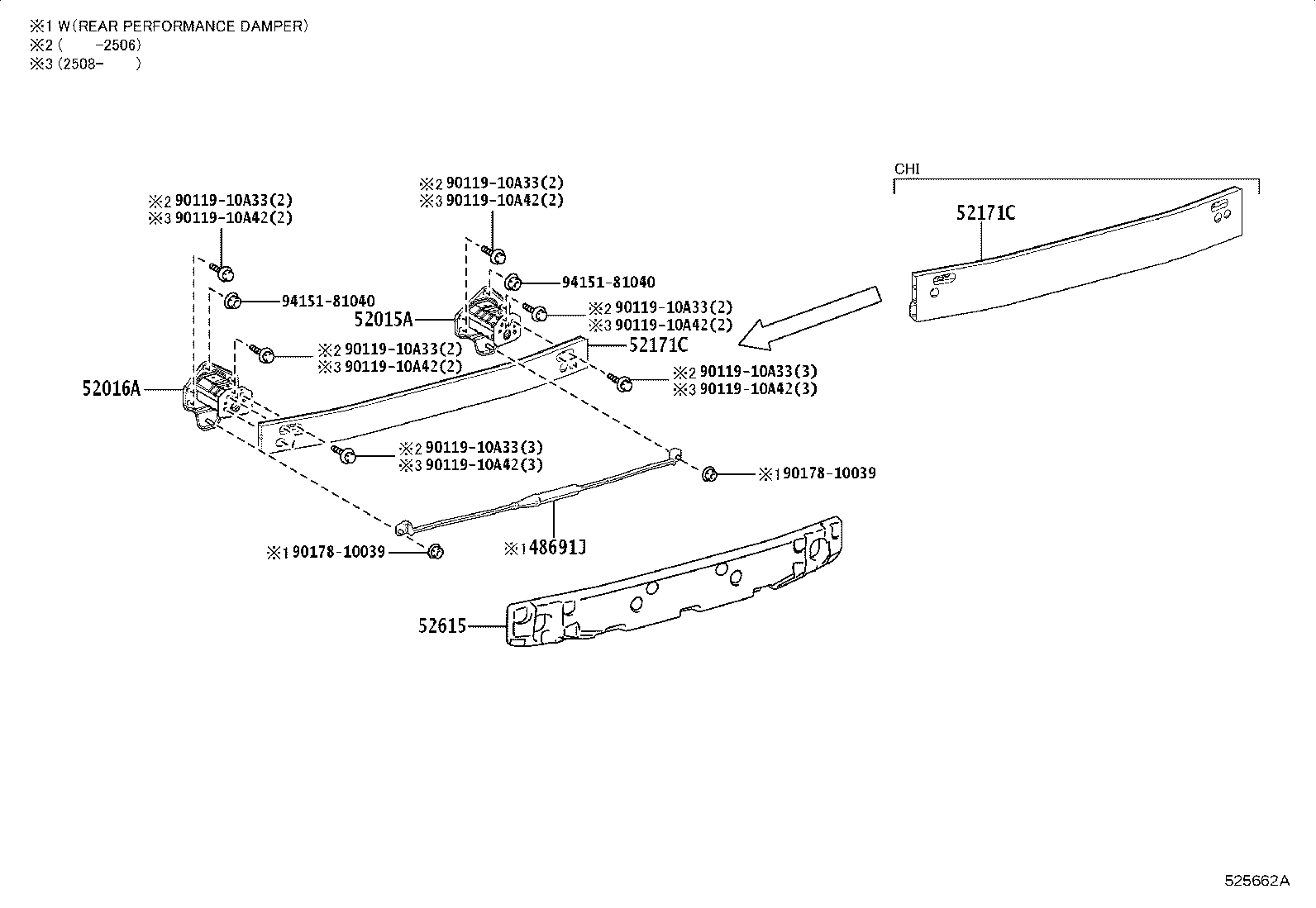 52155-46040 SUPPORT, REAR BUMPER SIDE, RH product image