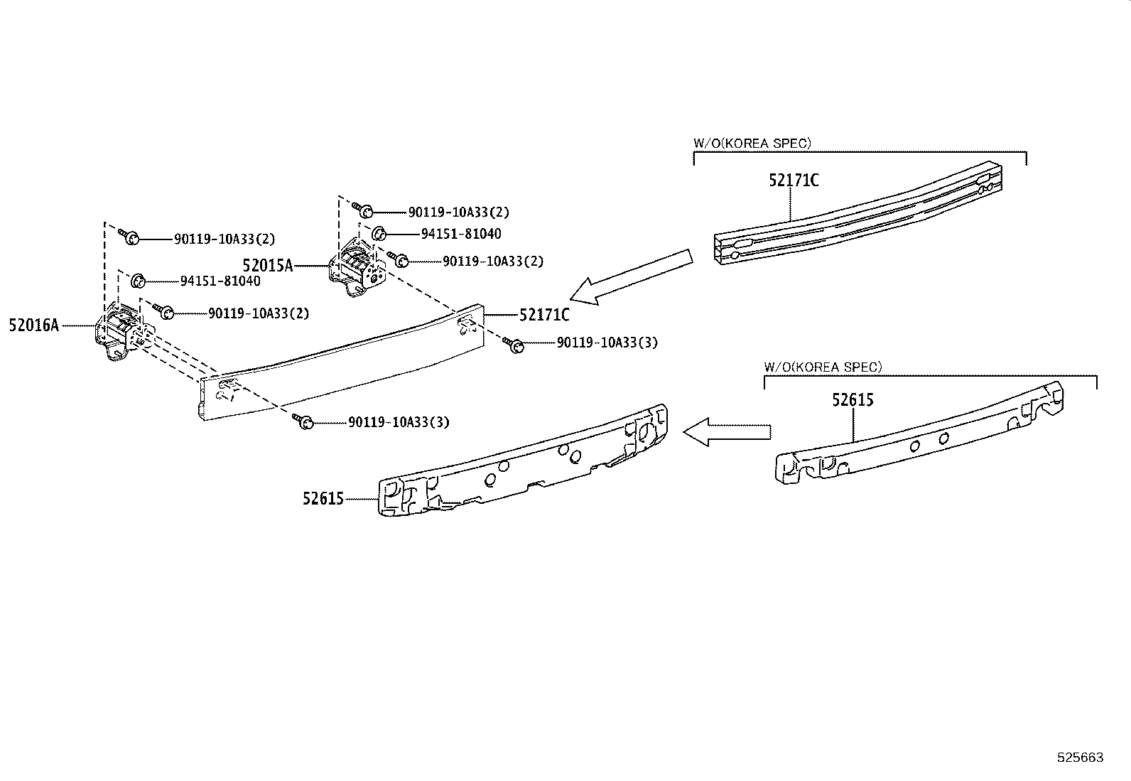 52161-46904 PIECE, REAR BUMPER, RH product image