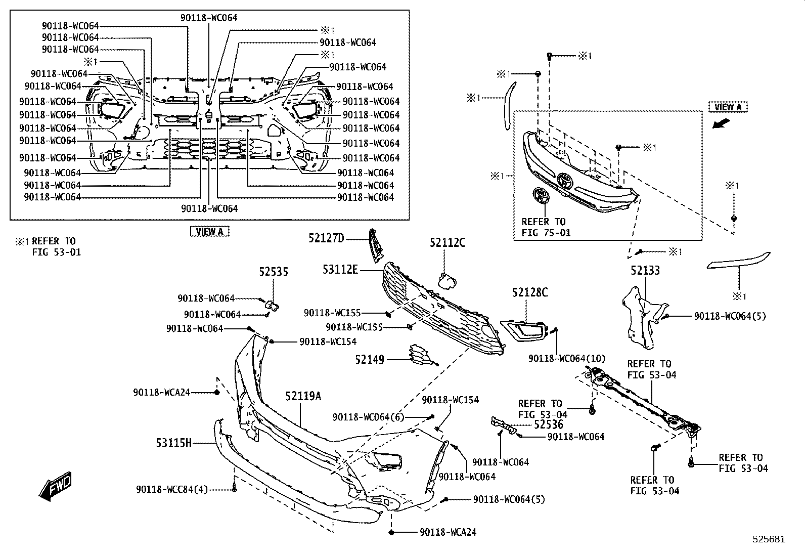 81481-WC020 COVER, FOG LAMP, RH product image