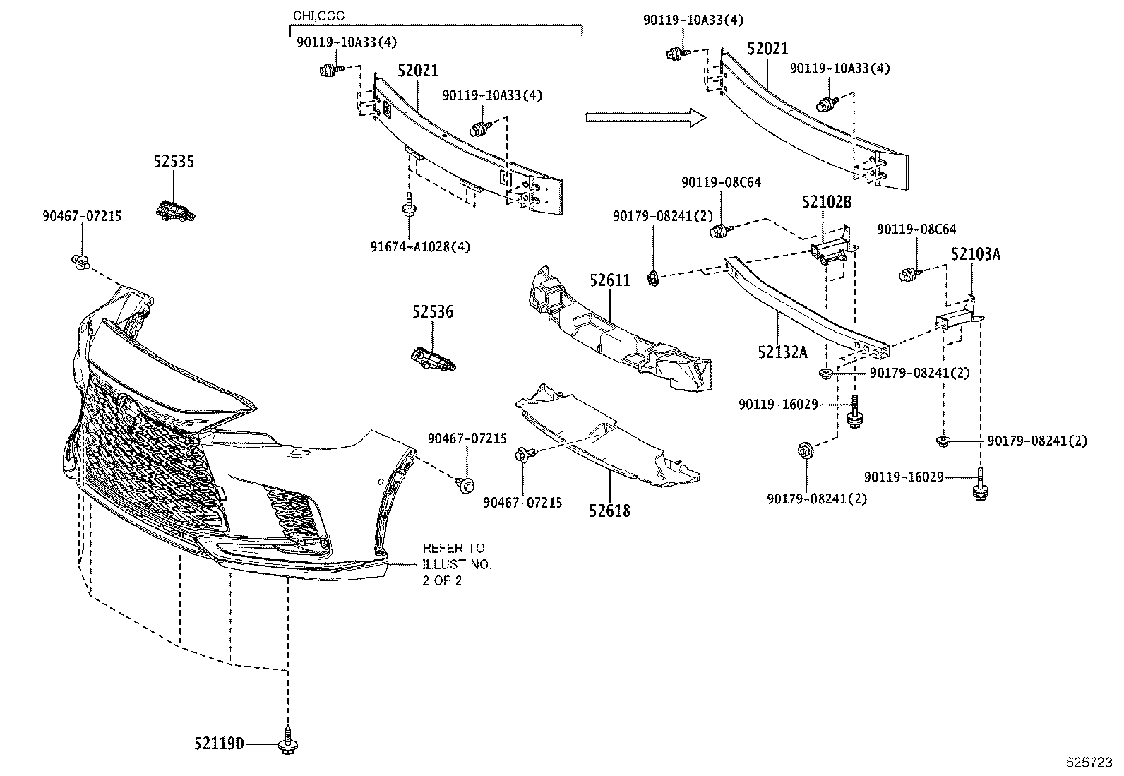 52112-48903 EXTENSION, FRONT BUMPER, RH product image
