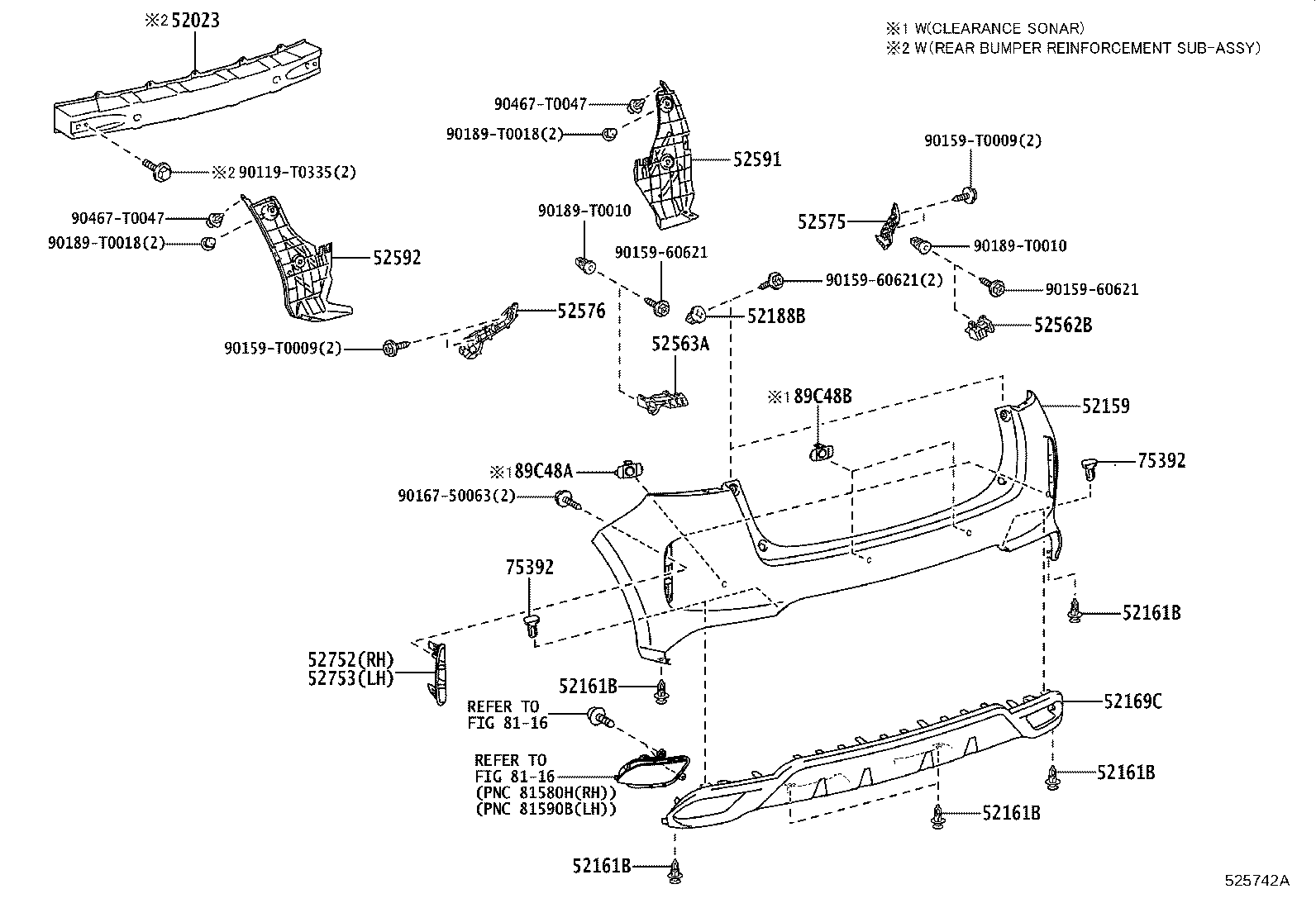 52159-1K901 COVER, REAR BUMPER product image