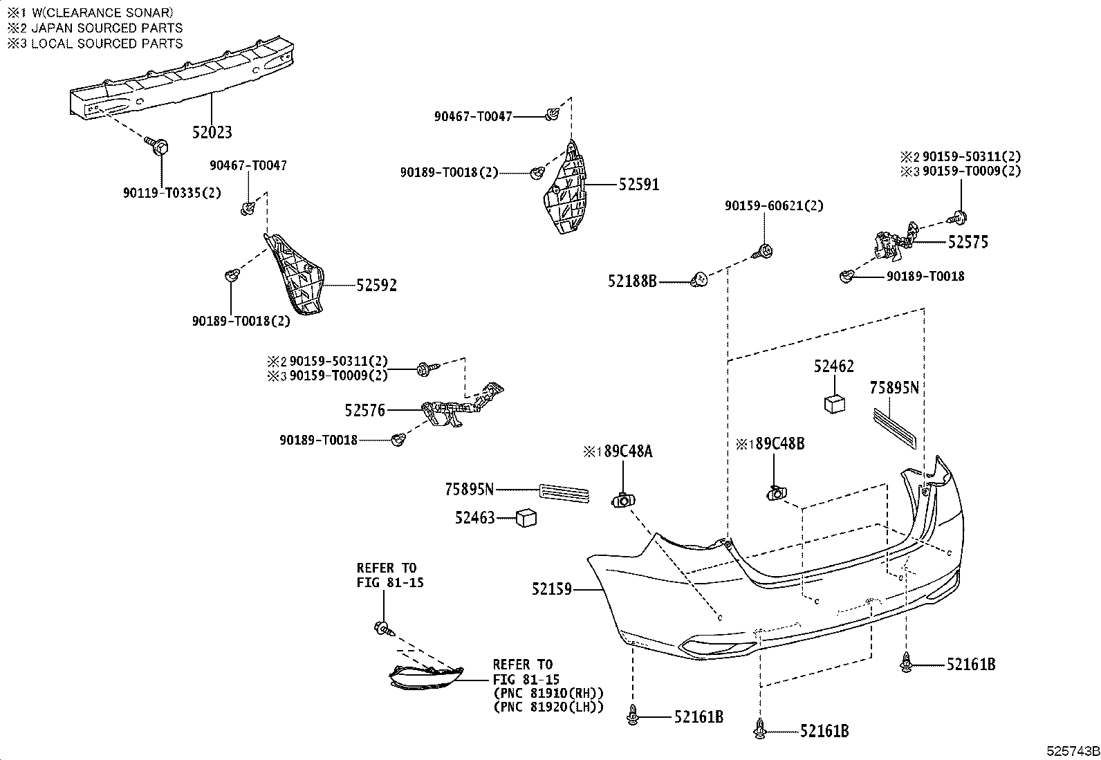 52159-1K901 COVER, REAR BUMPER product image