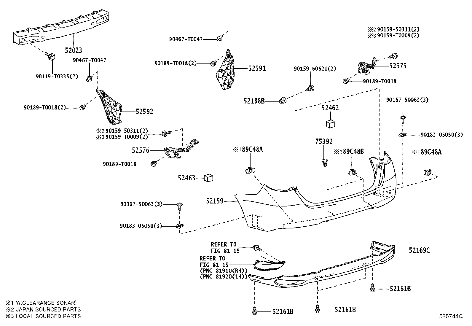 52159-1K901 COVER, REAR BUMPER product image