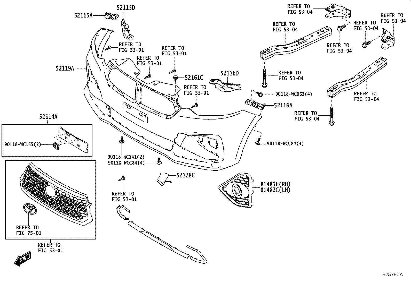 81481-WC015 COVER, FOG LAMP, RH product image