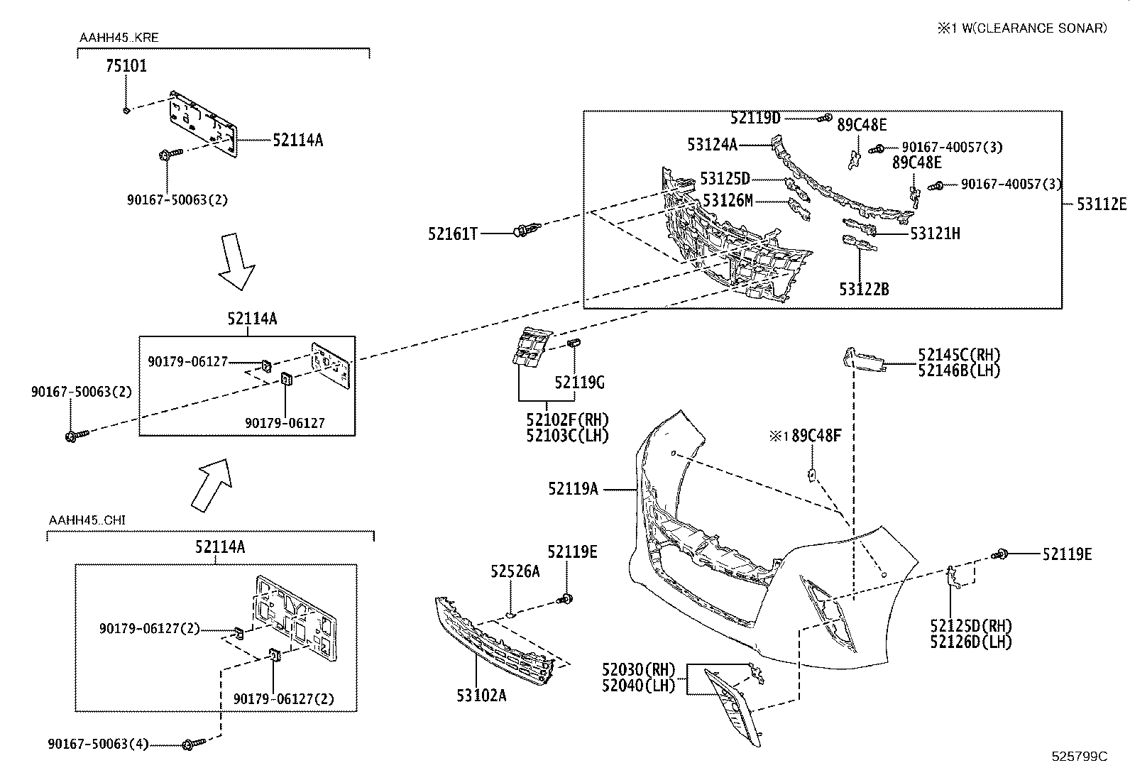 52116-V2030 SUPPORT, FRONT BUMPER SIDE, LH product image