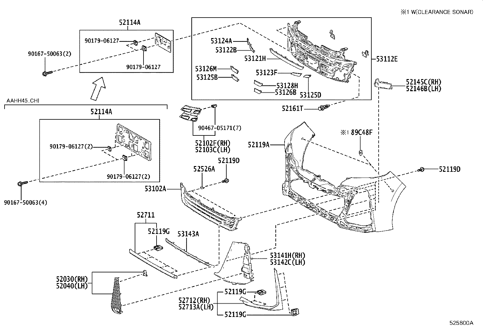 52116-V2030 SUPPORT, FRONT BUMPER SIDE, LH product image