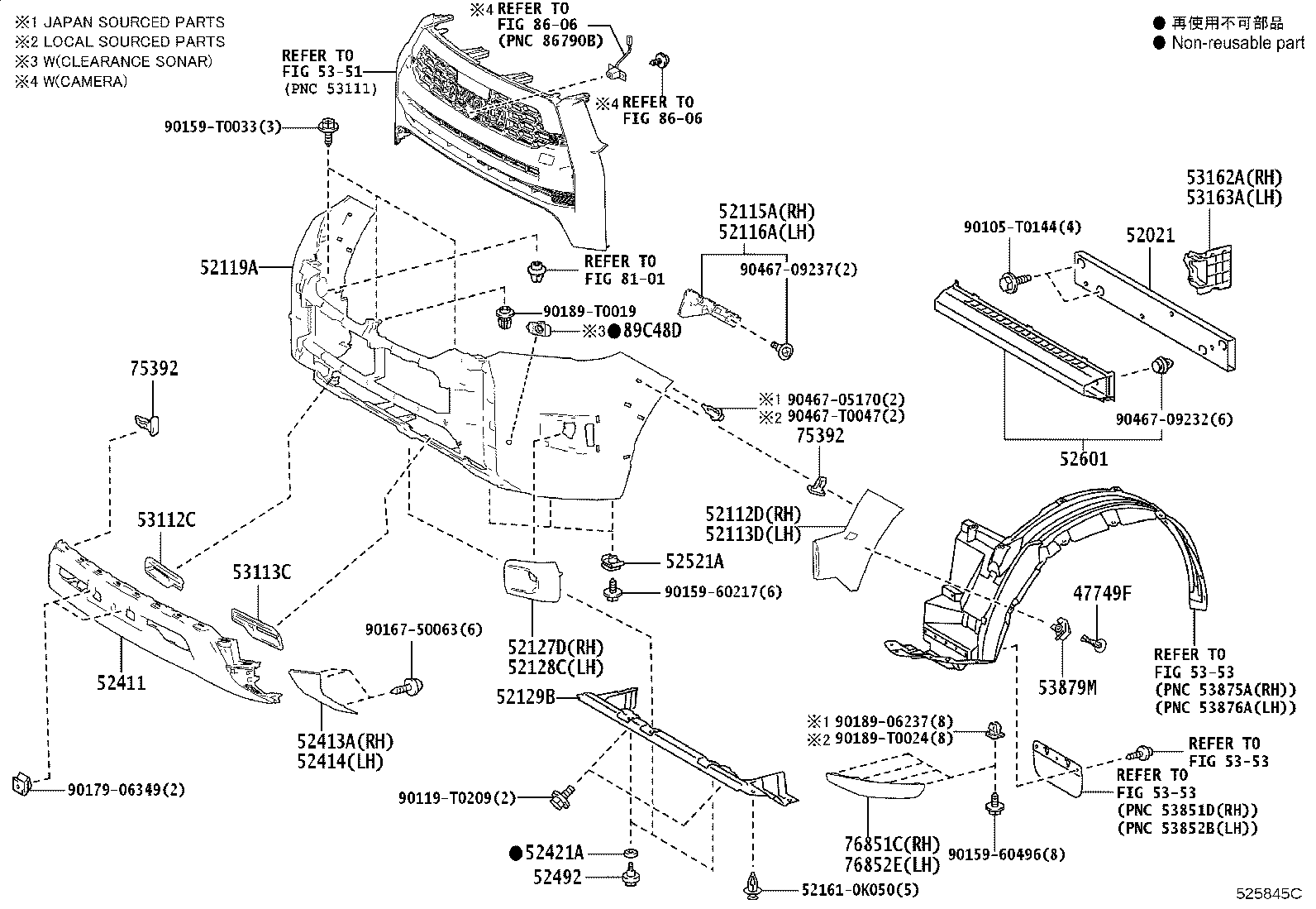 52102-YP020 BRACKET SUB-ASSY, FRONT BUMPER, RH product image