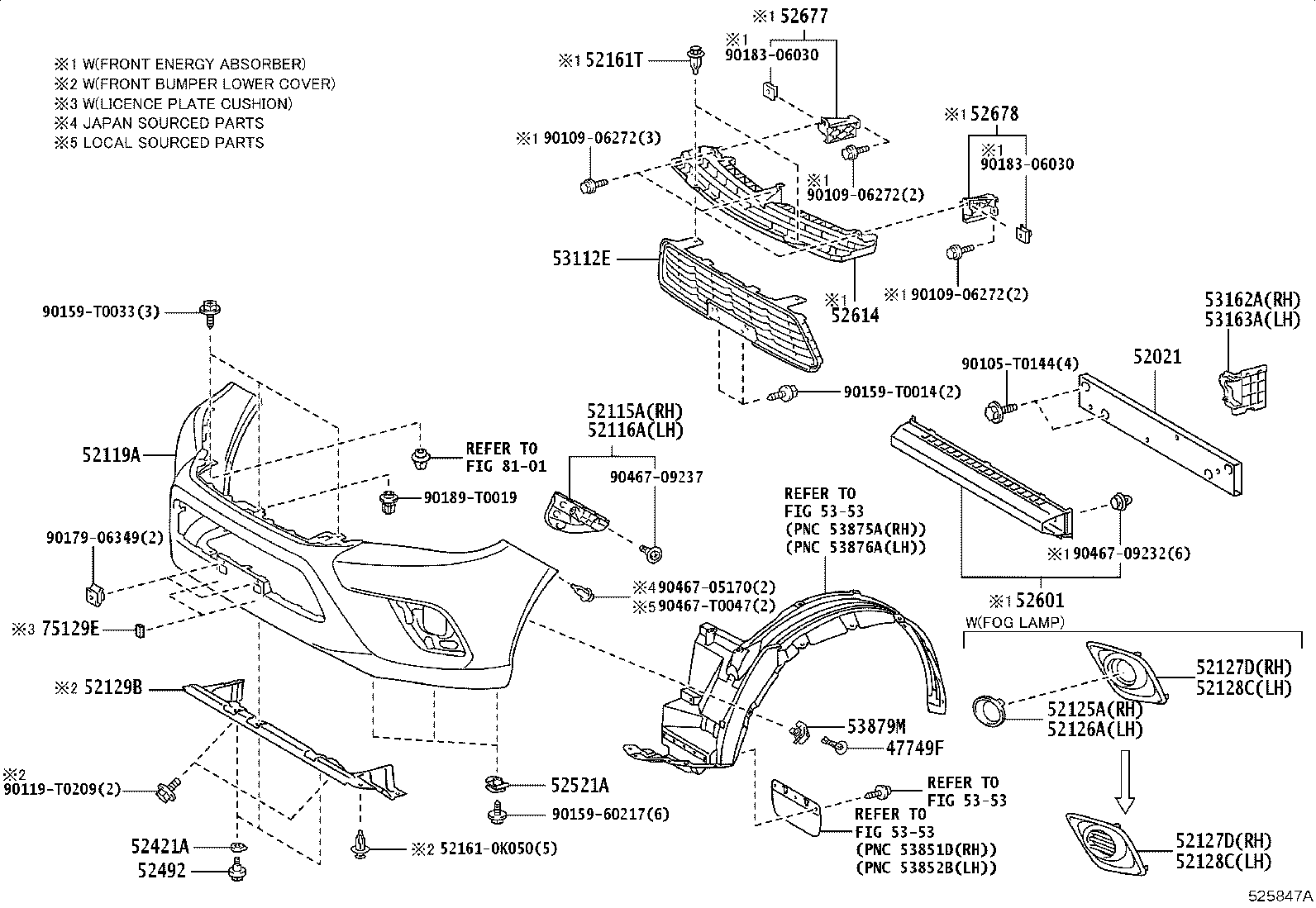 52102-YP030-B2 BRACKET SUB-ASSY, FRONT BUMPER, RH product image